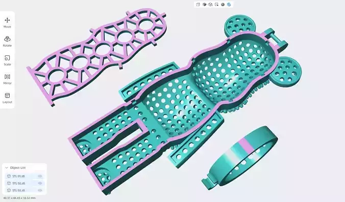 Large Diamond BearBrick Pendant