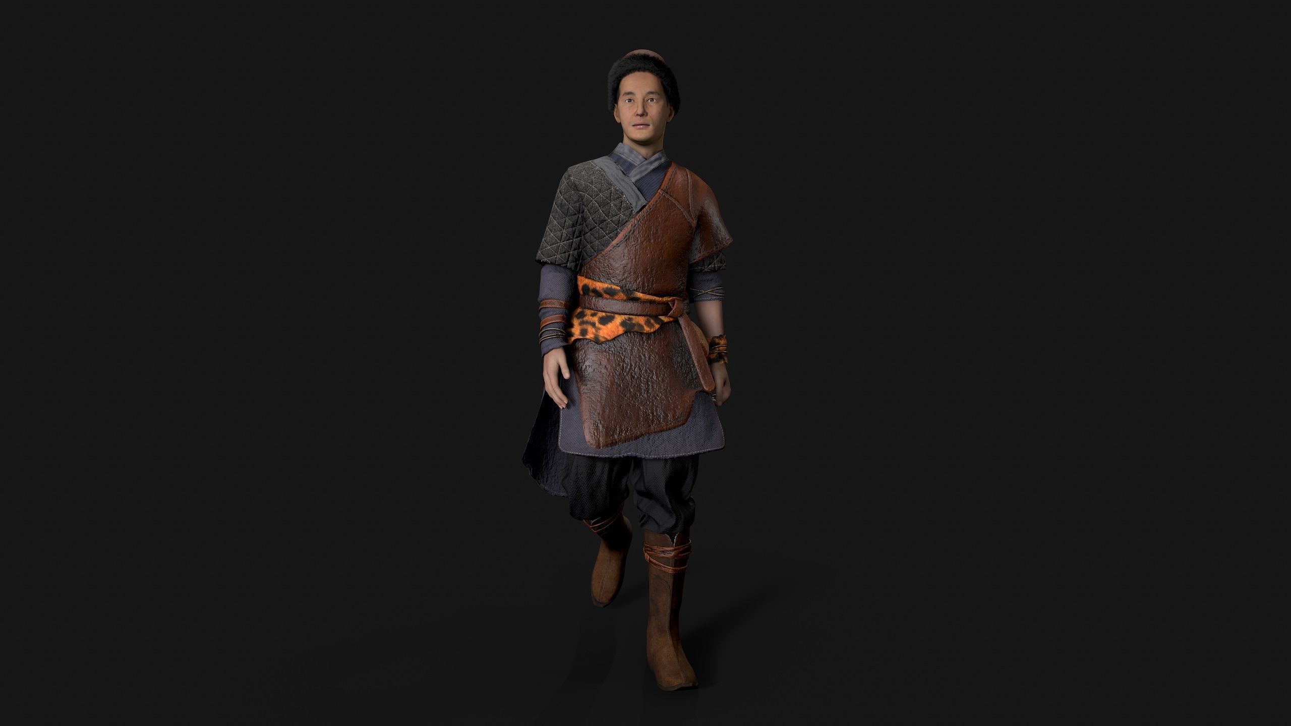 hunter Low-poly 3D model_5