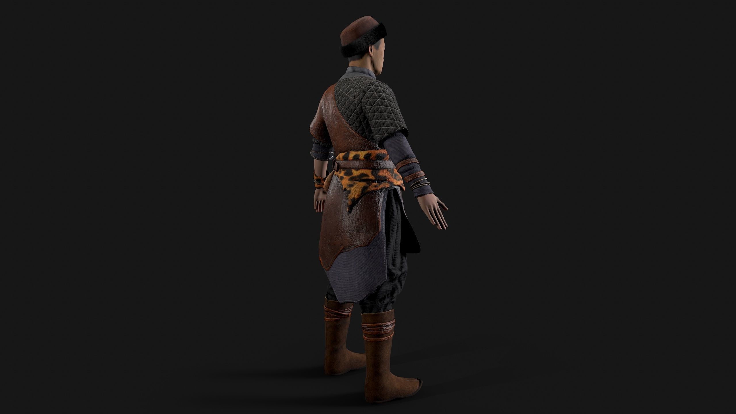 hunter Low-poly 3D model_11
