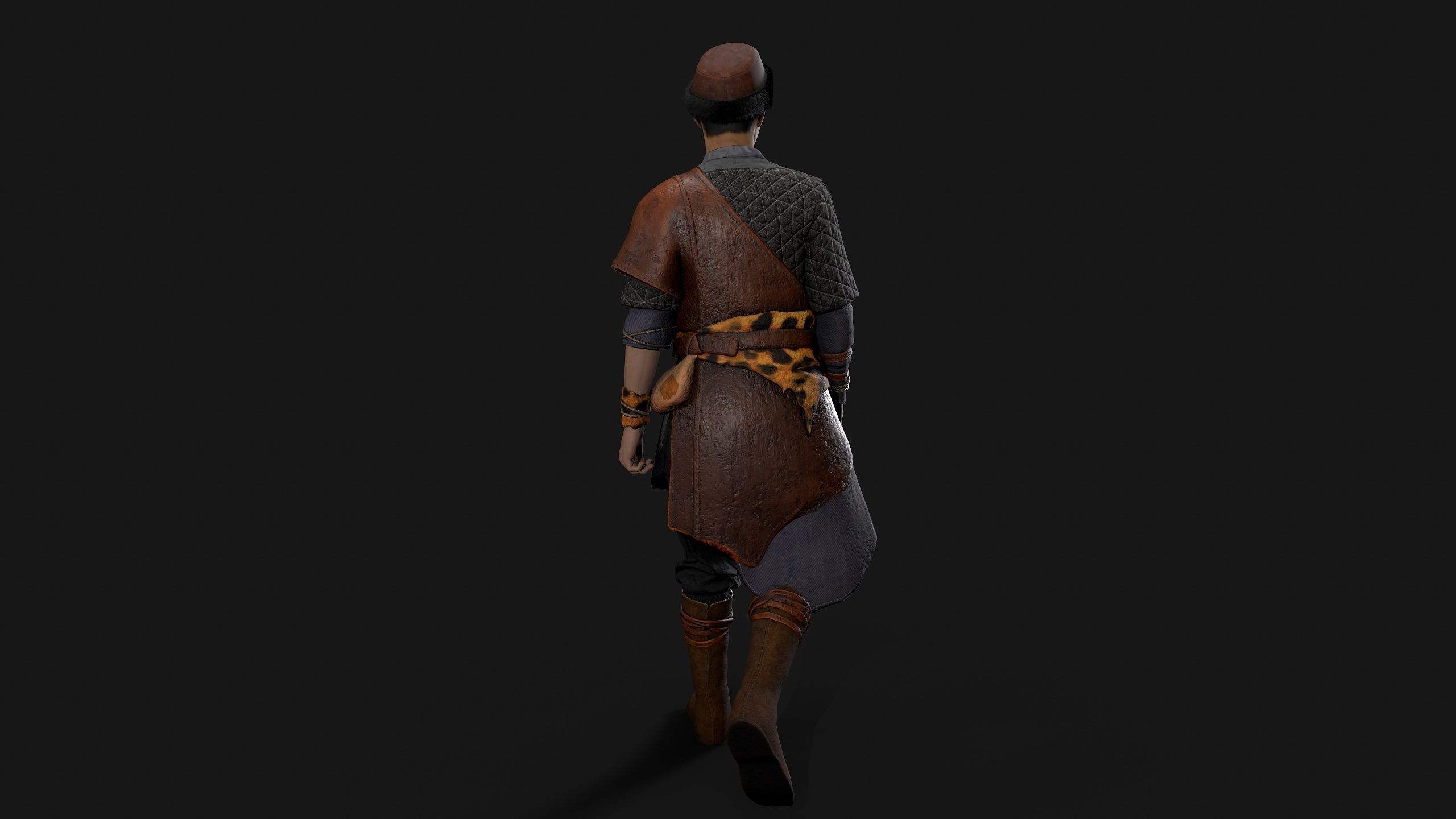hunter Low-poly 3D model_9