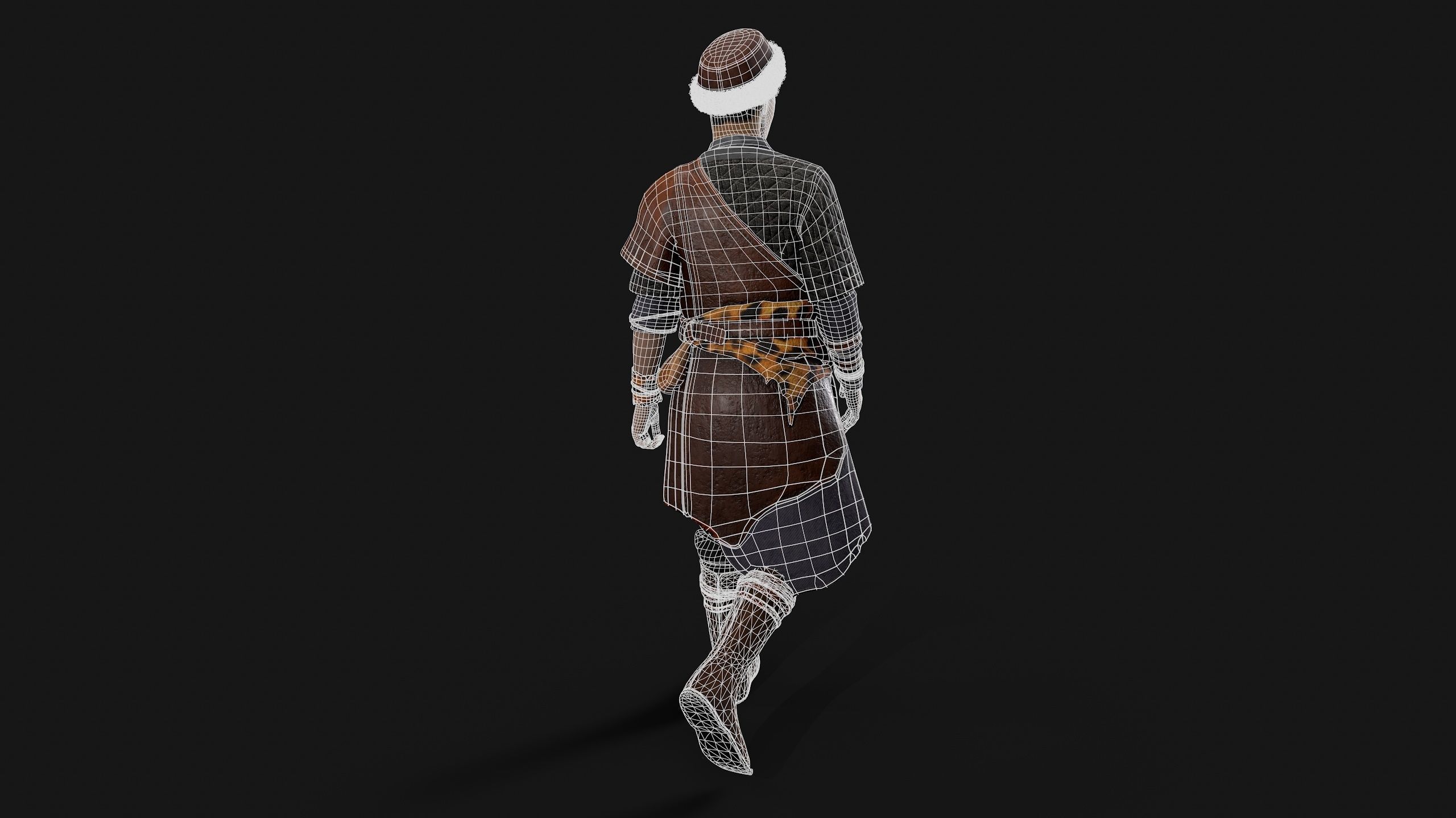 hunter Low-poly 3D model_14