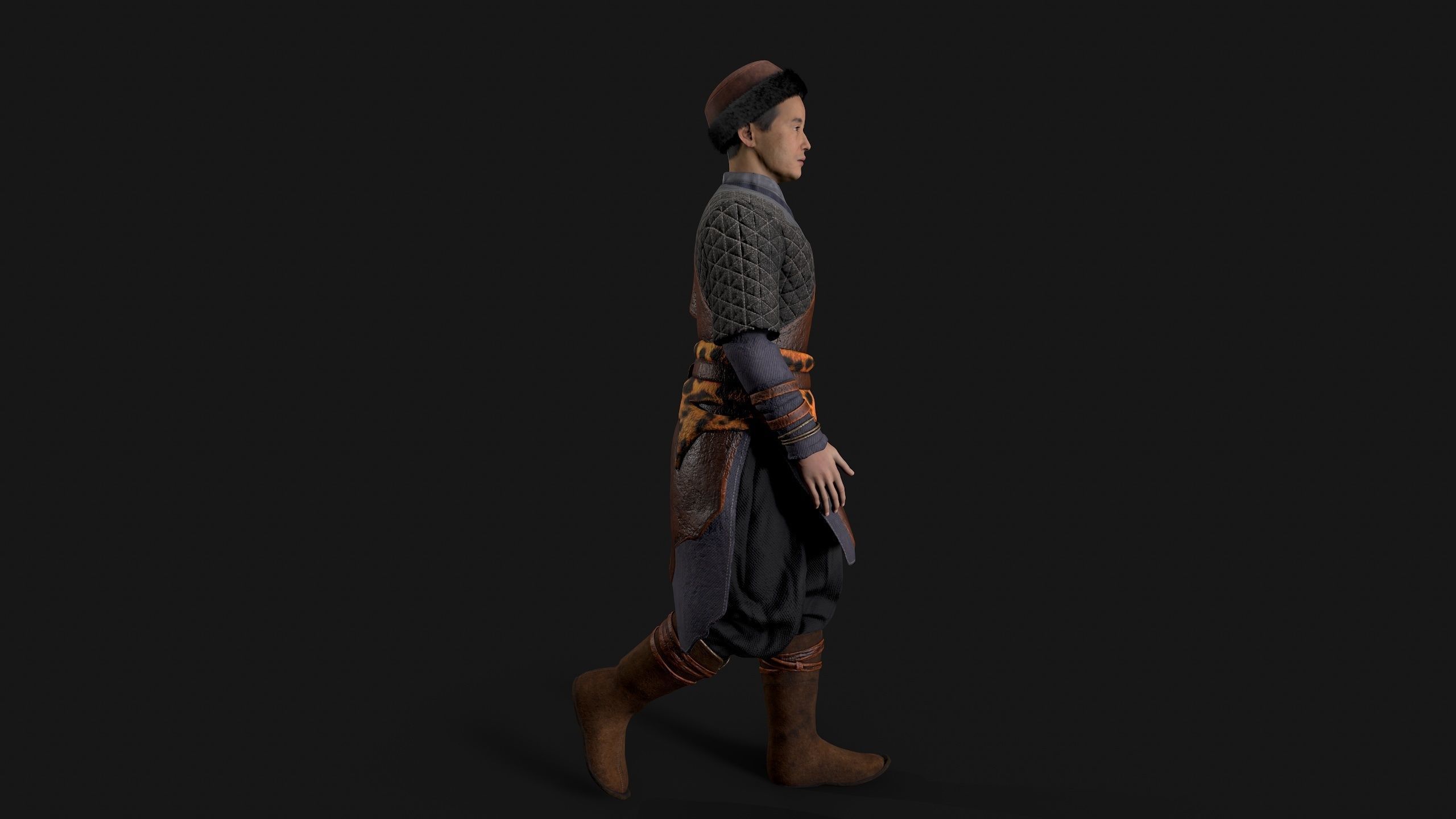 hunter Low-poly 3D model_7