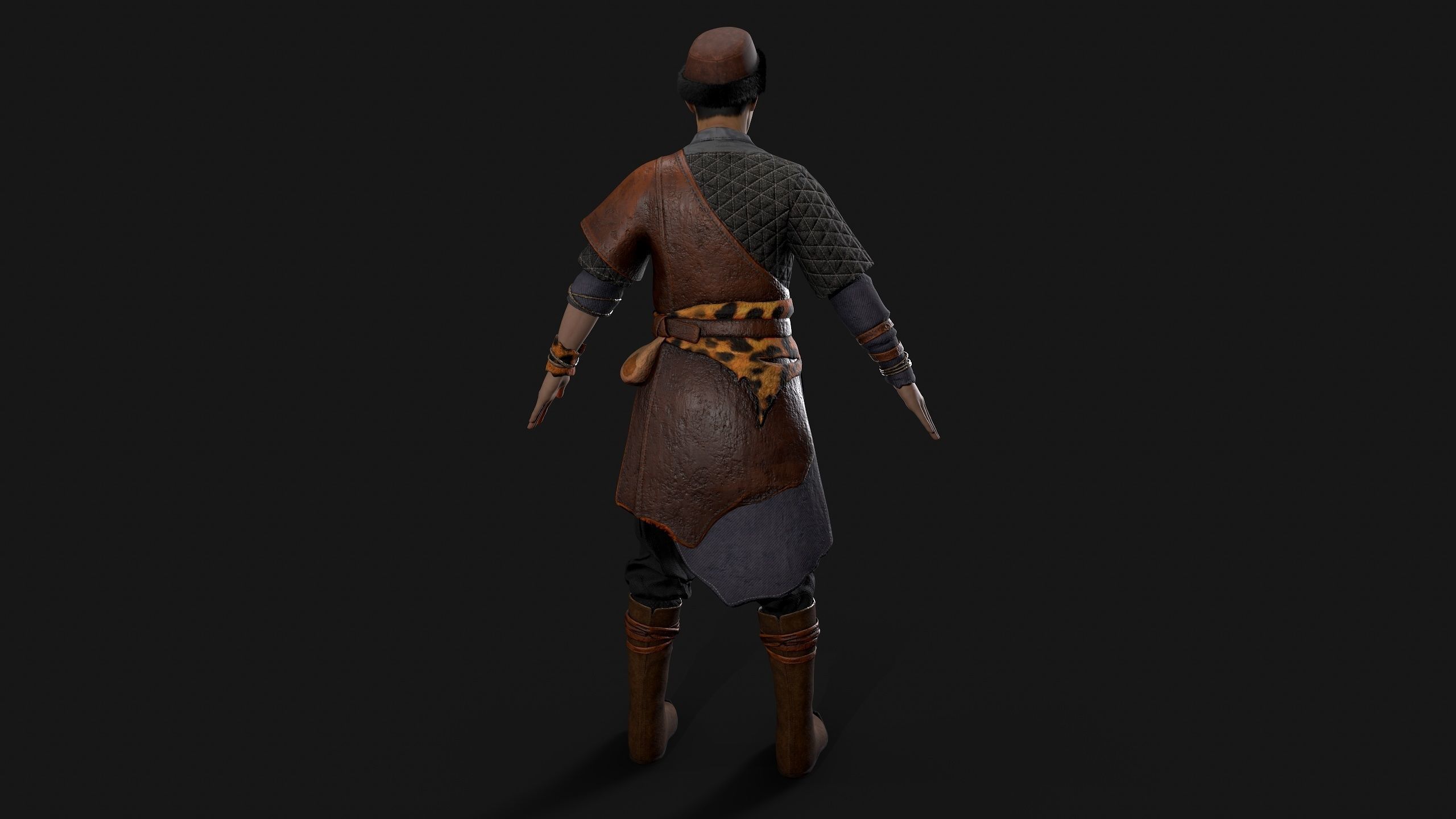 hunter Low-poly 3D model_12
