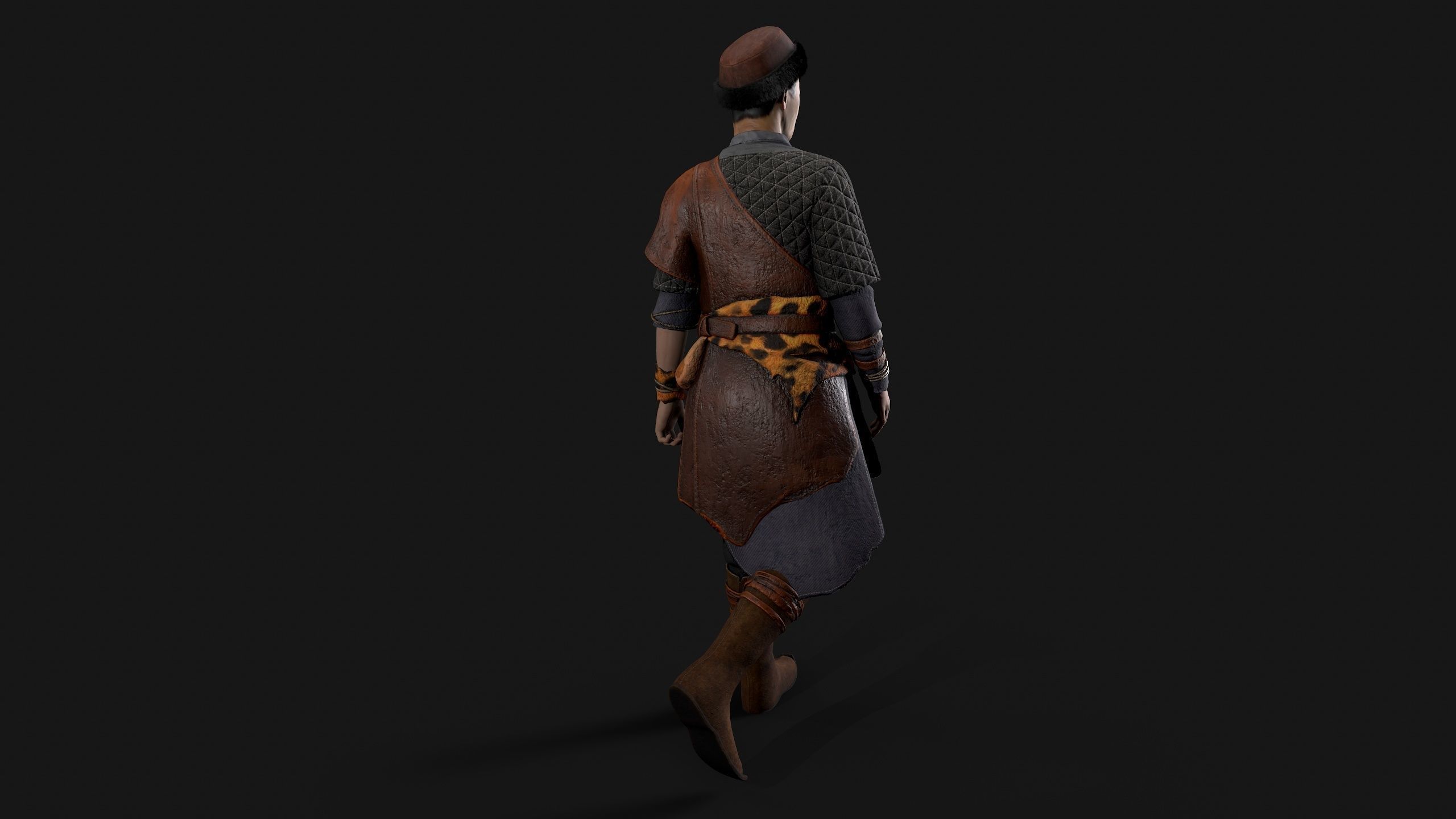 hunter Low-poly 3D model_4