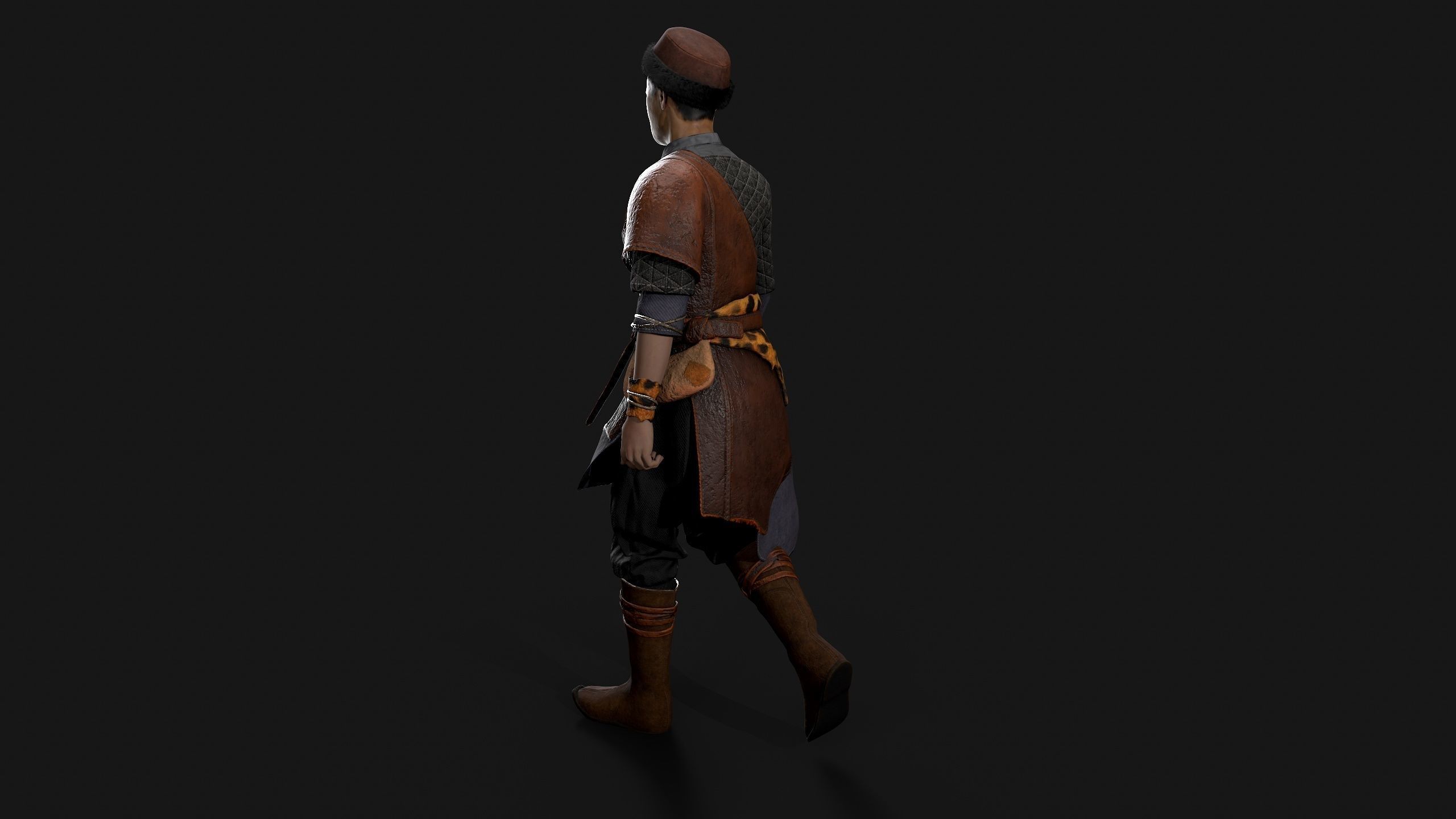 hunter Low-poly 3D model_8