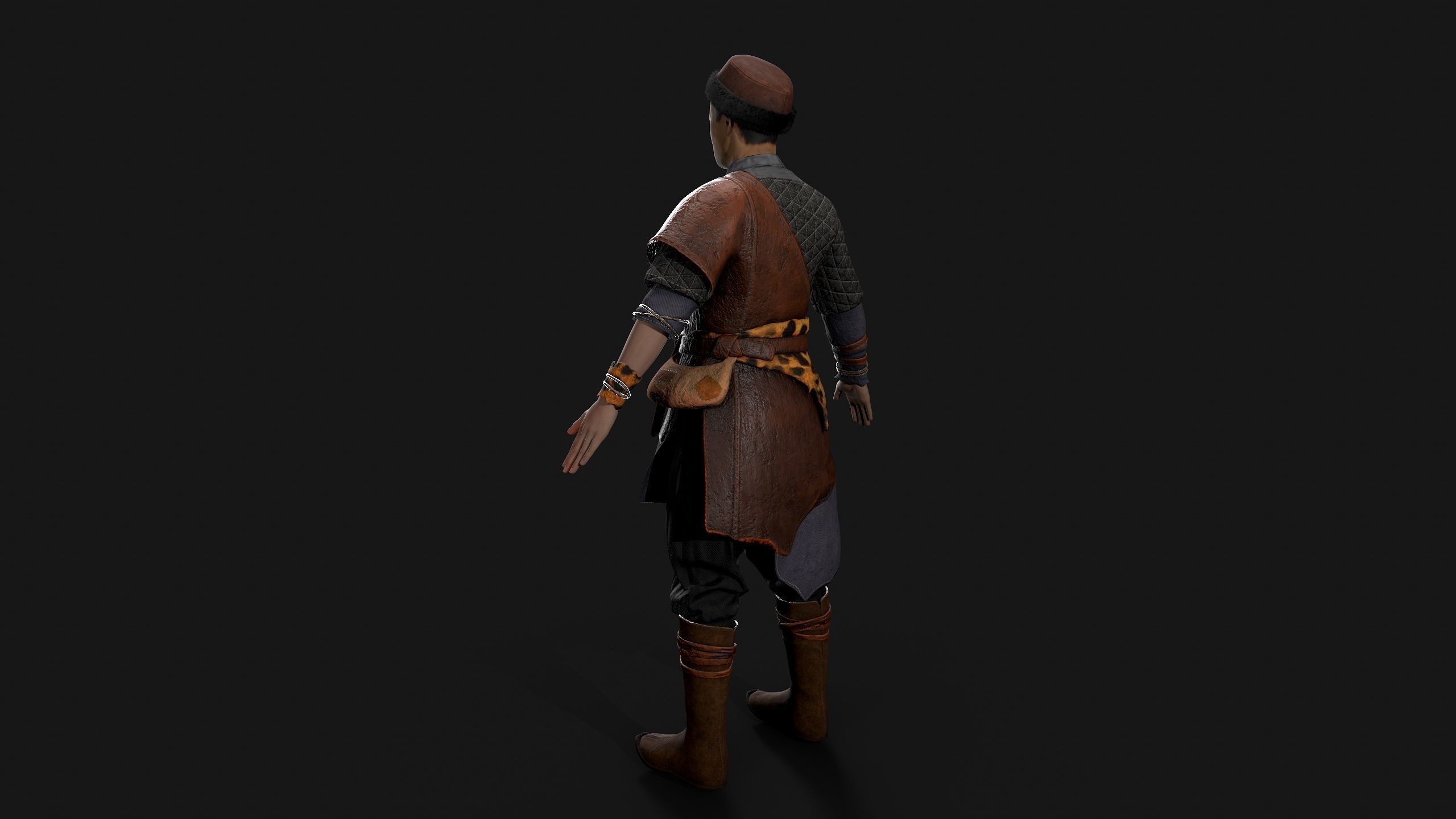 hunter Low-poly 3D model_13