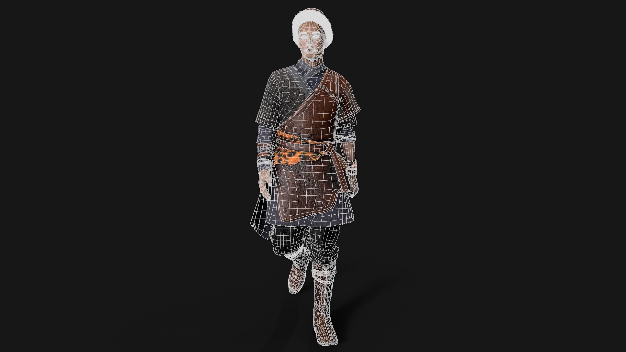 hunter Low-poly 3D model_16