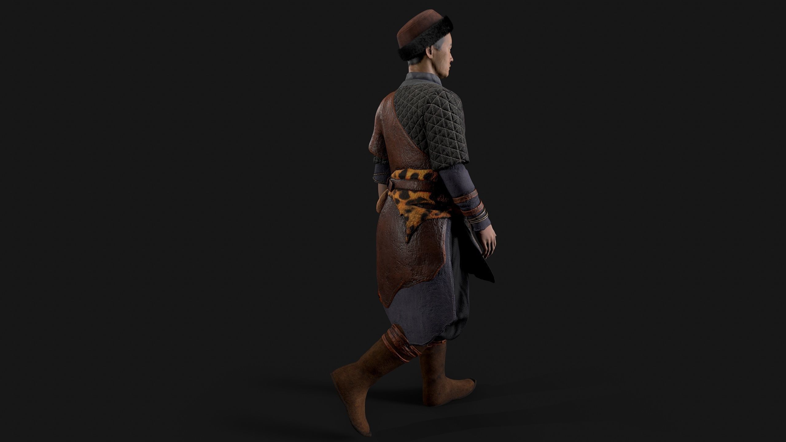 hunter Low-poly 3D model_3