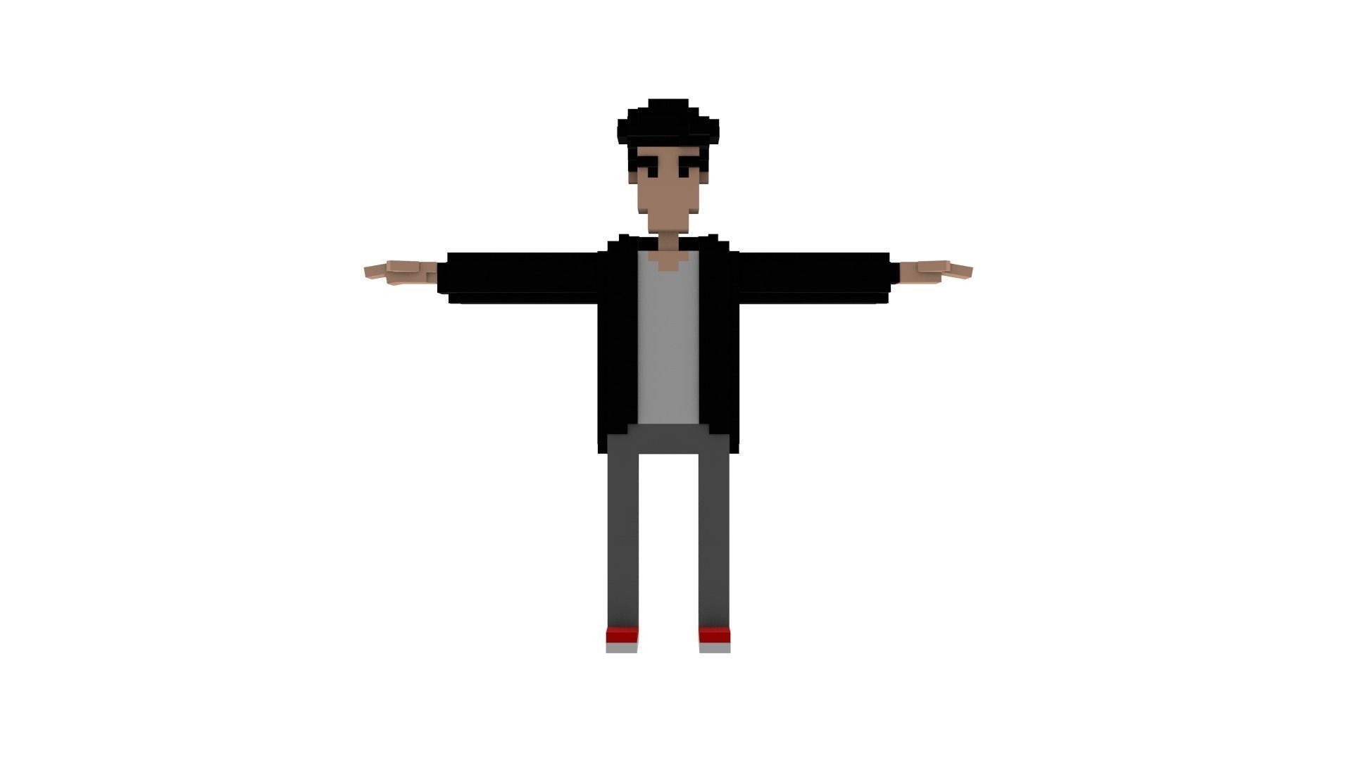 CIVILIANS 2 VOXEL CHARACTER Low-poly 3D model_1