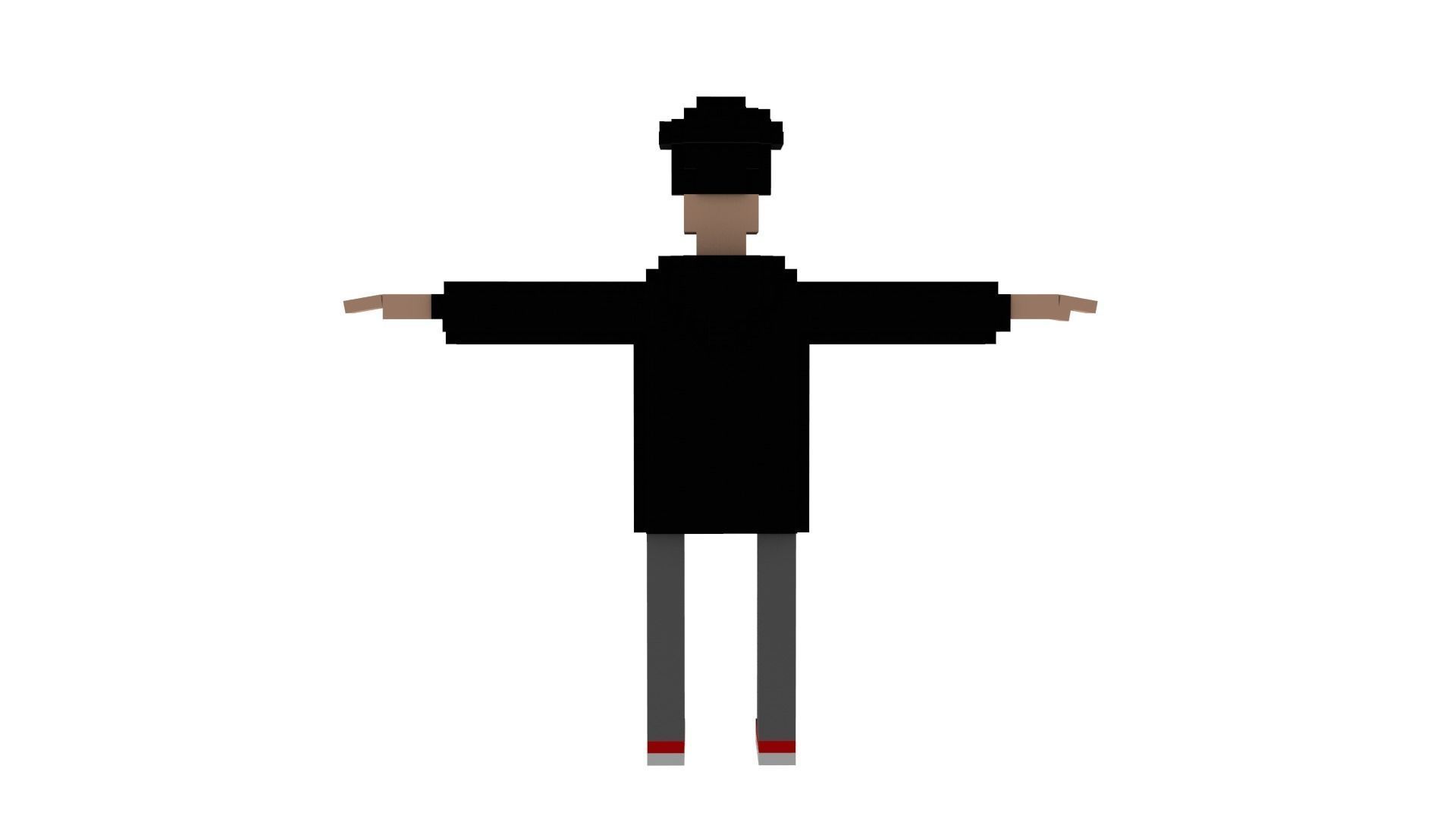 CIVILIANS 2 VOXEL CHARACTER Low-poly 3D model_3