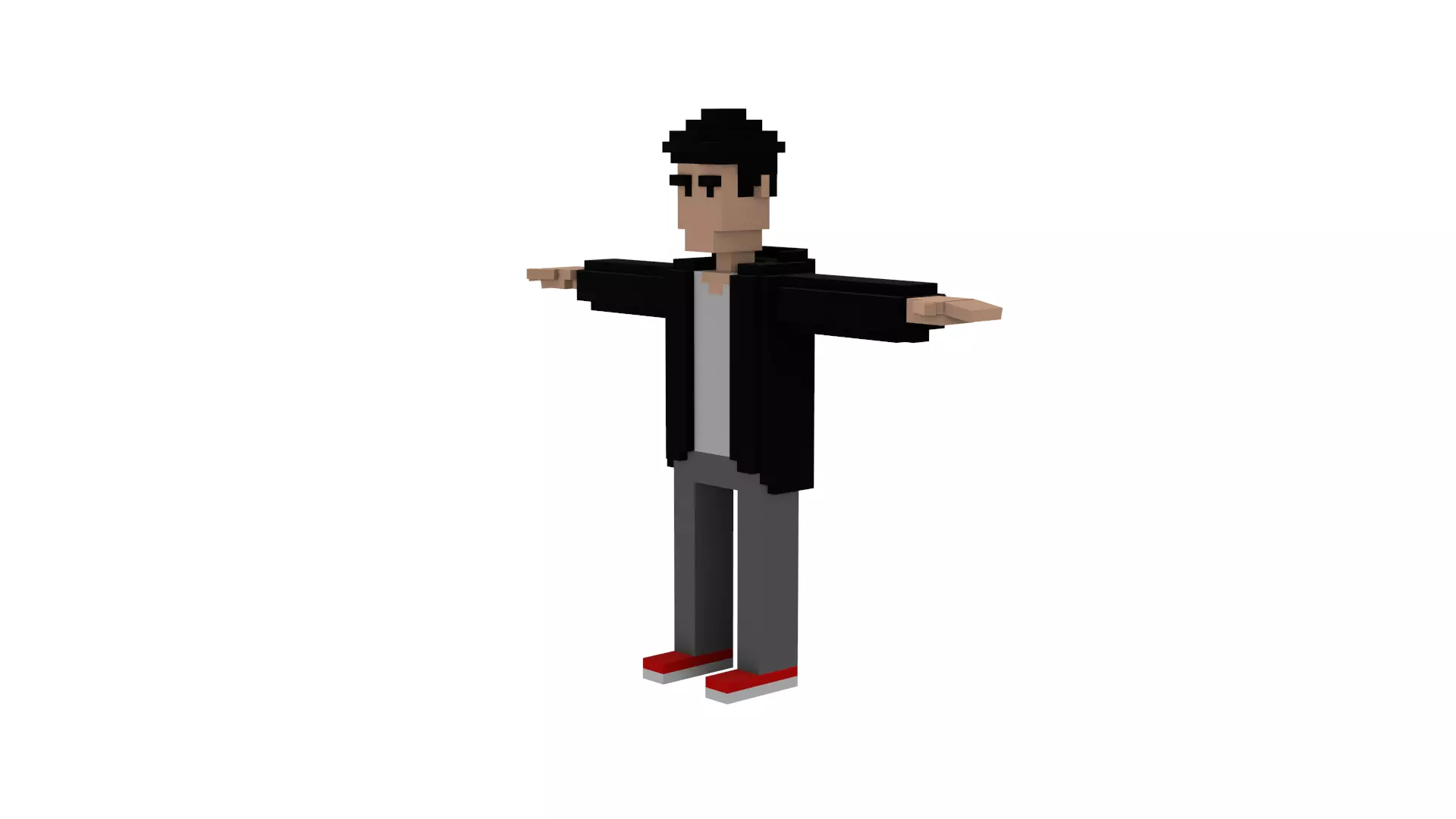 CIVILIANS 2 VOXEL CHARACTER Low-poly 3D model_0