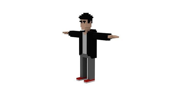 CIVILIANS 2 VOXEL CHARACTER Low-poly 3D model