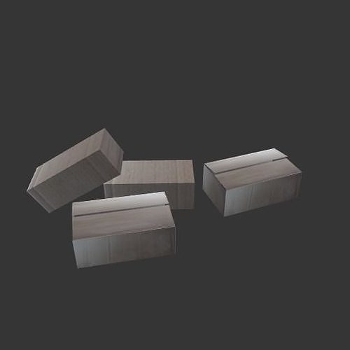 Cardboard boxes Low-poly 3D model