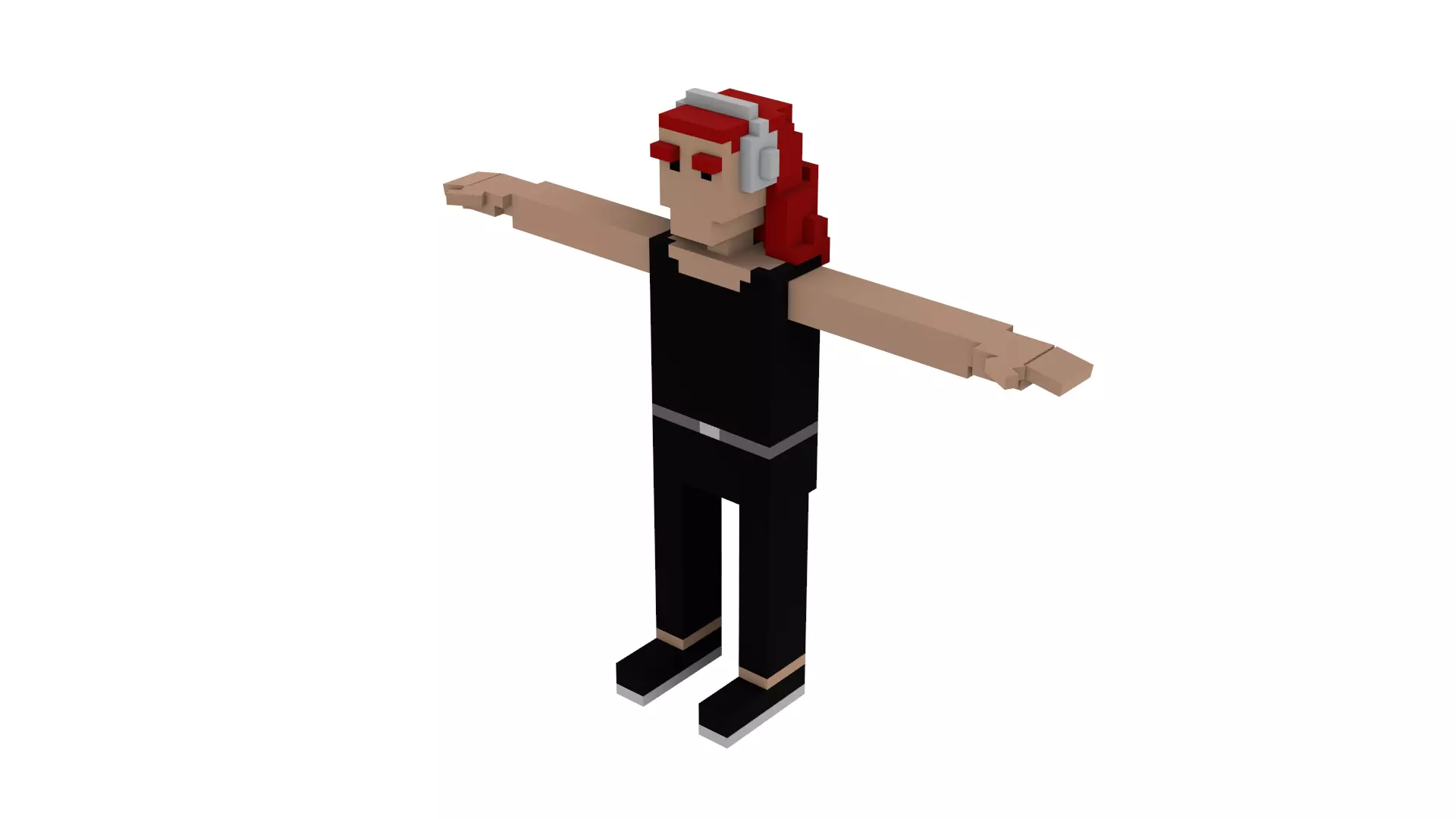 CIVILIANS 3 VOXEL CHARACTER Low-poly 3D model