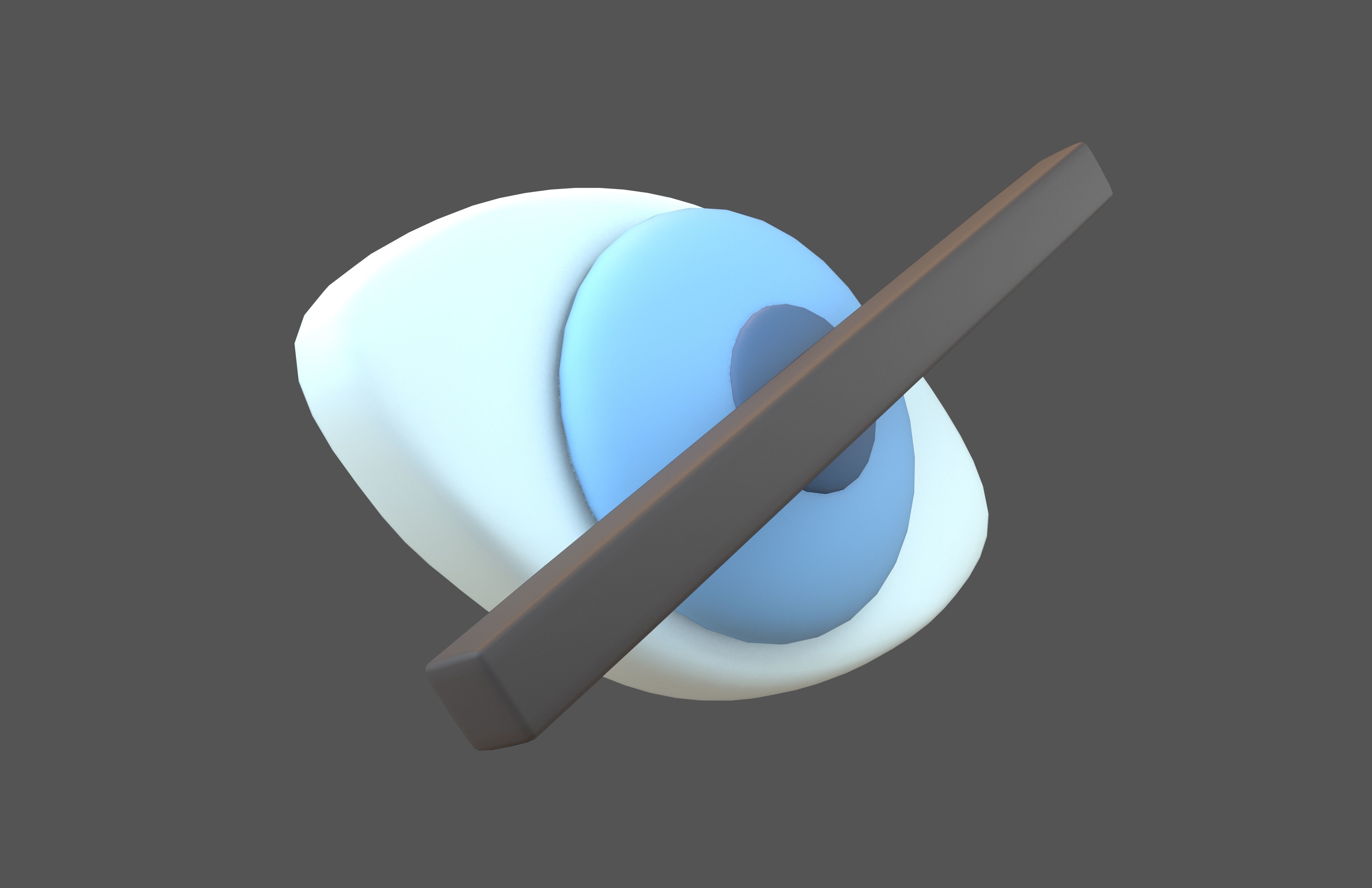 Invisibility Icon V1 001 Low-poly 3D model_3