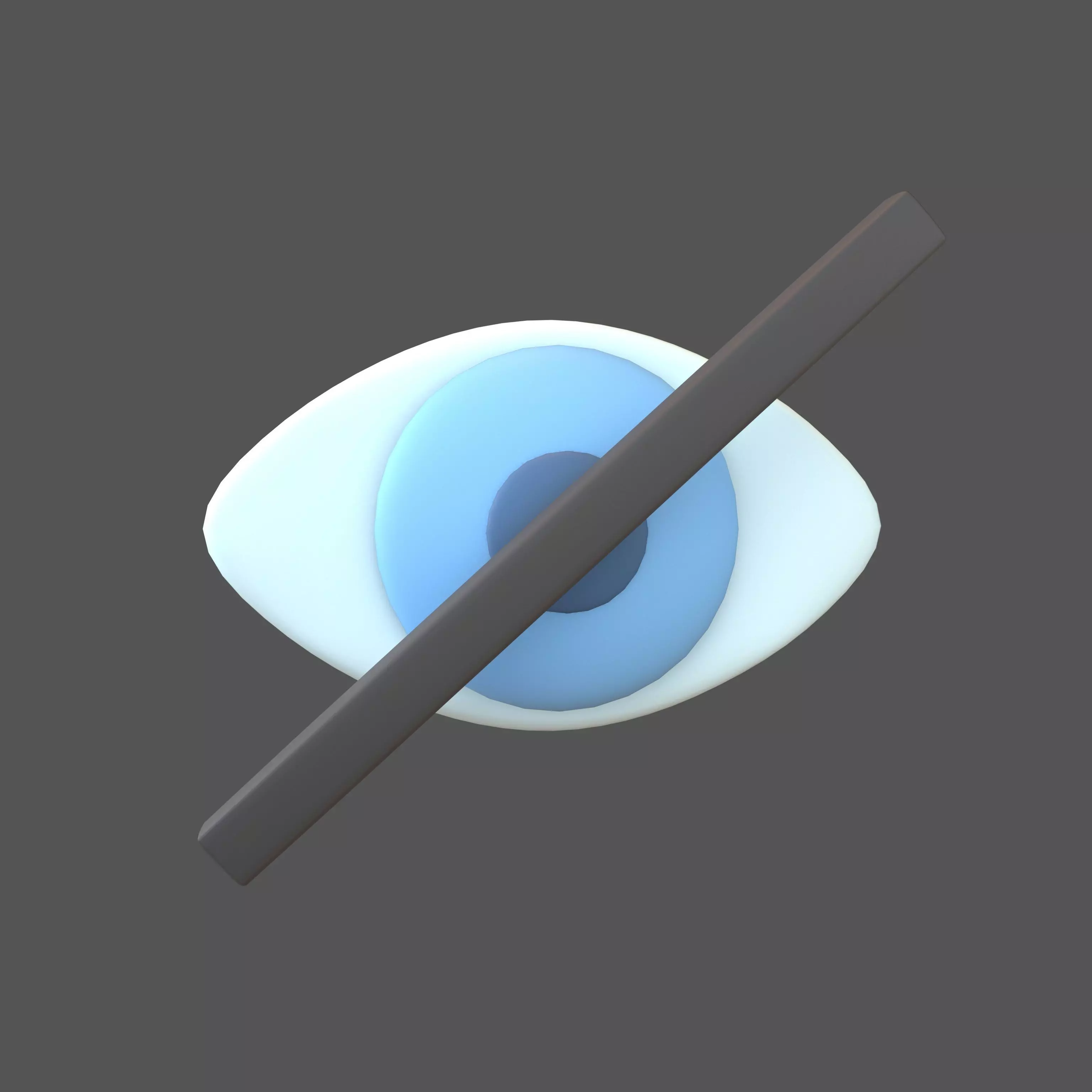 Invisibility Icon V1 001 Low-poly 3D model_0