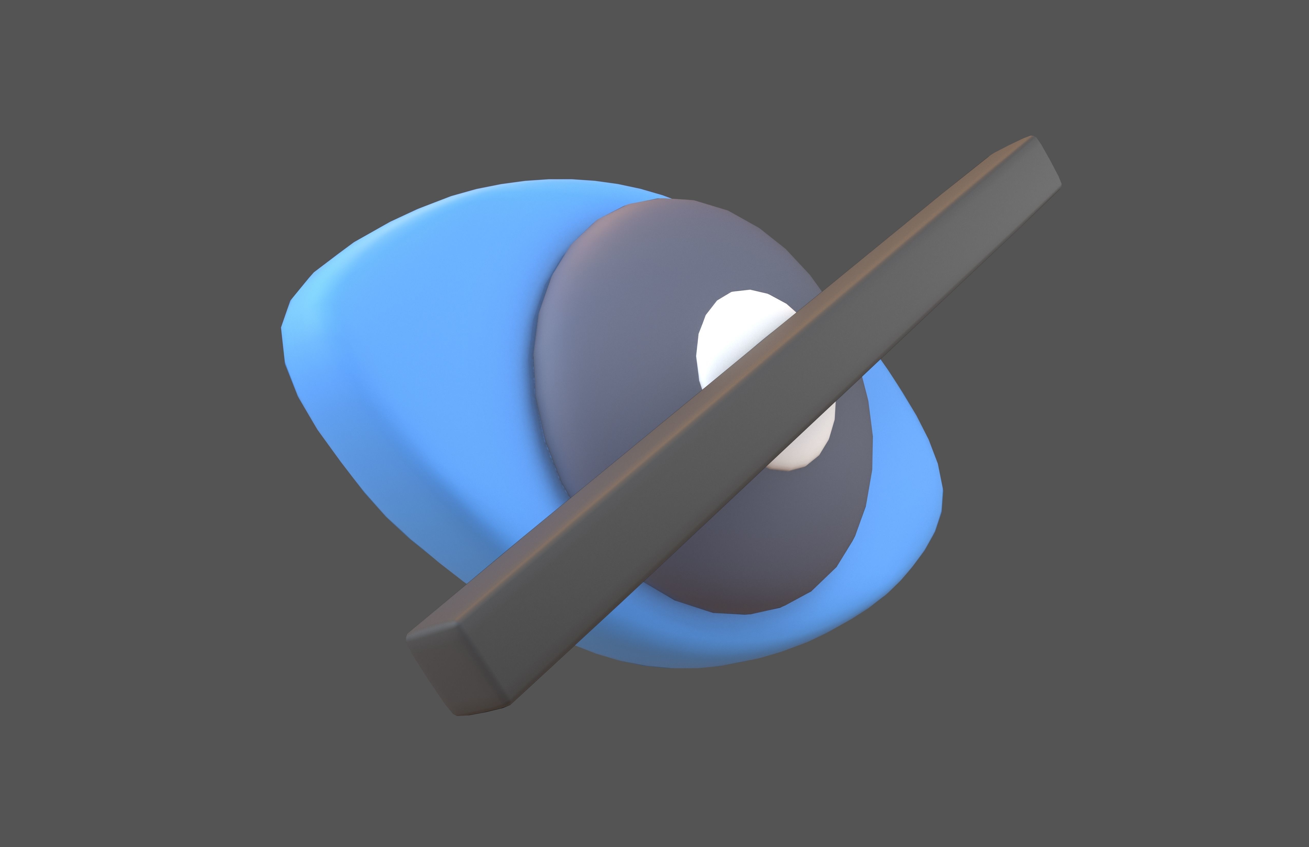 Invisibility Icon V1 002 Low-poly 3D model_1