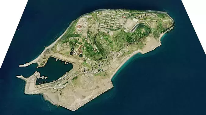 ikeshima island 3d Model Terrain