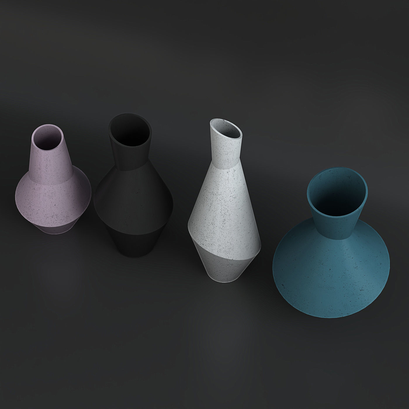 Rayne Abstract Ceramic Vases 3D print model 3D model_7