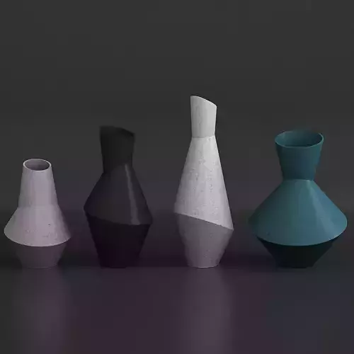 Rayne Abstract Ceramic Vases 3D print model