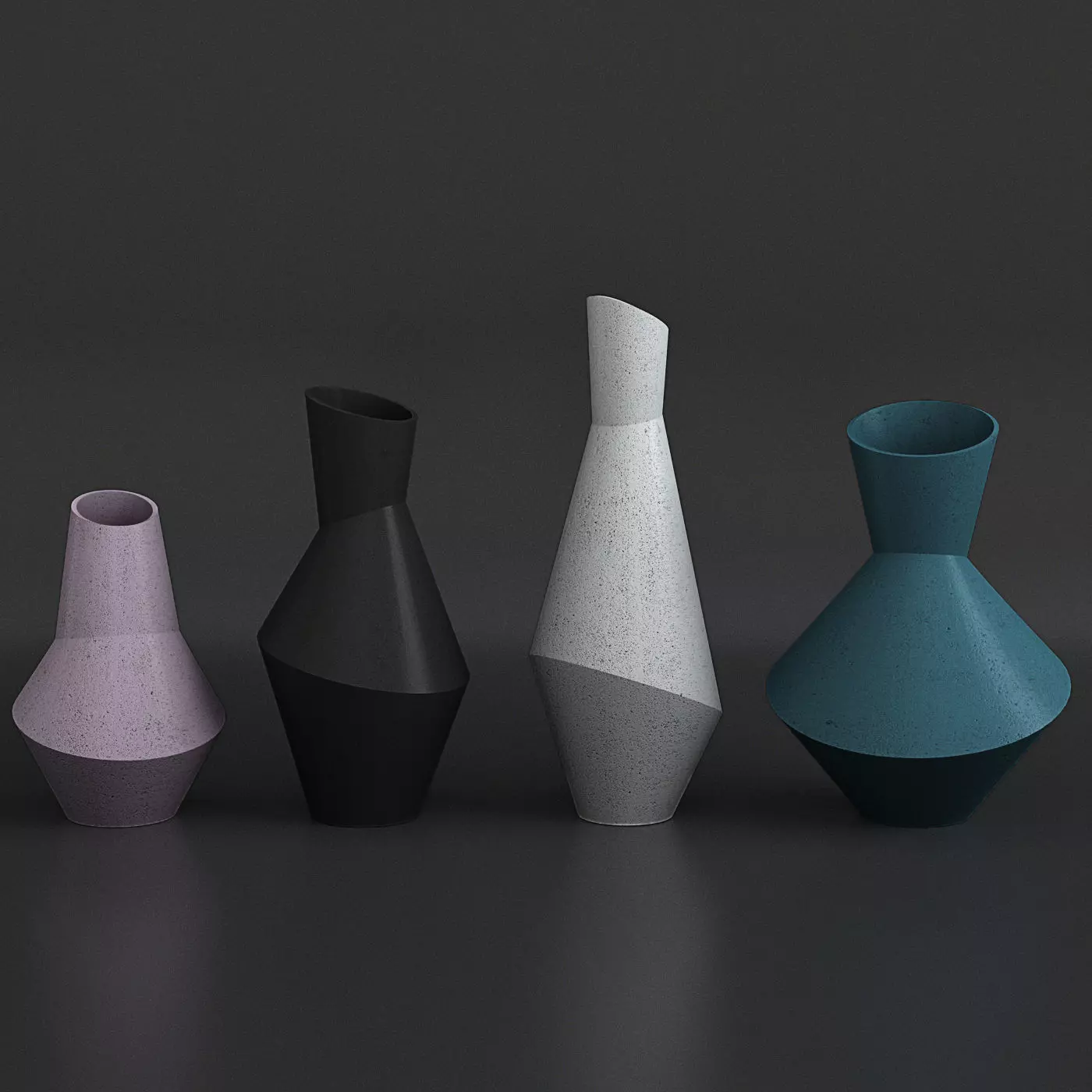 Rayne Abstract Ceramic Vases 3D print model 3D model_0
