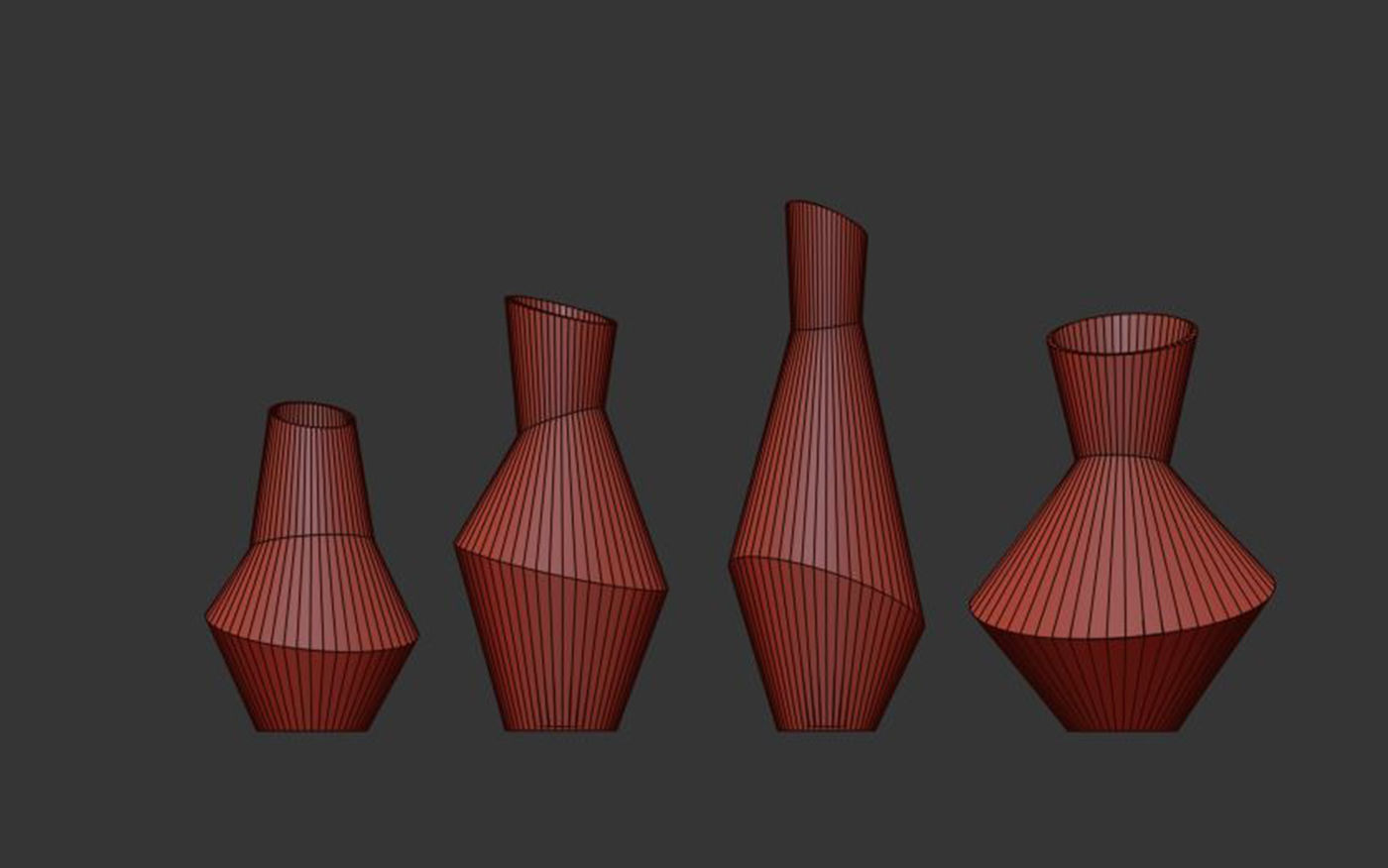Rayne Abstract Ceramic Vases 3D print model 3D model_12