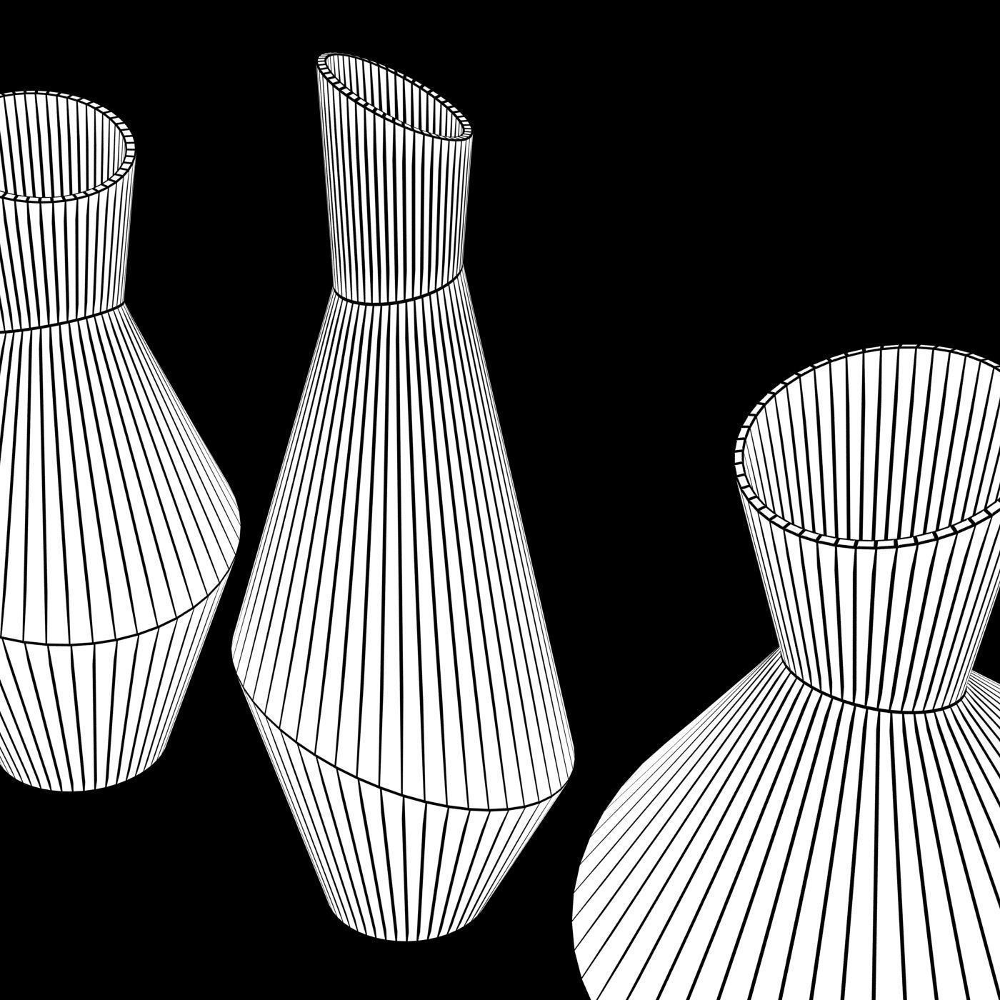 Rayne Abstract Ceramic Vases 3D print model 3D model_10