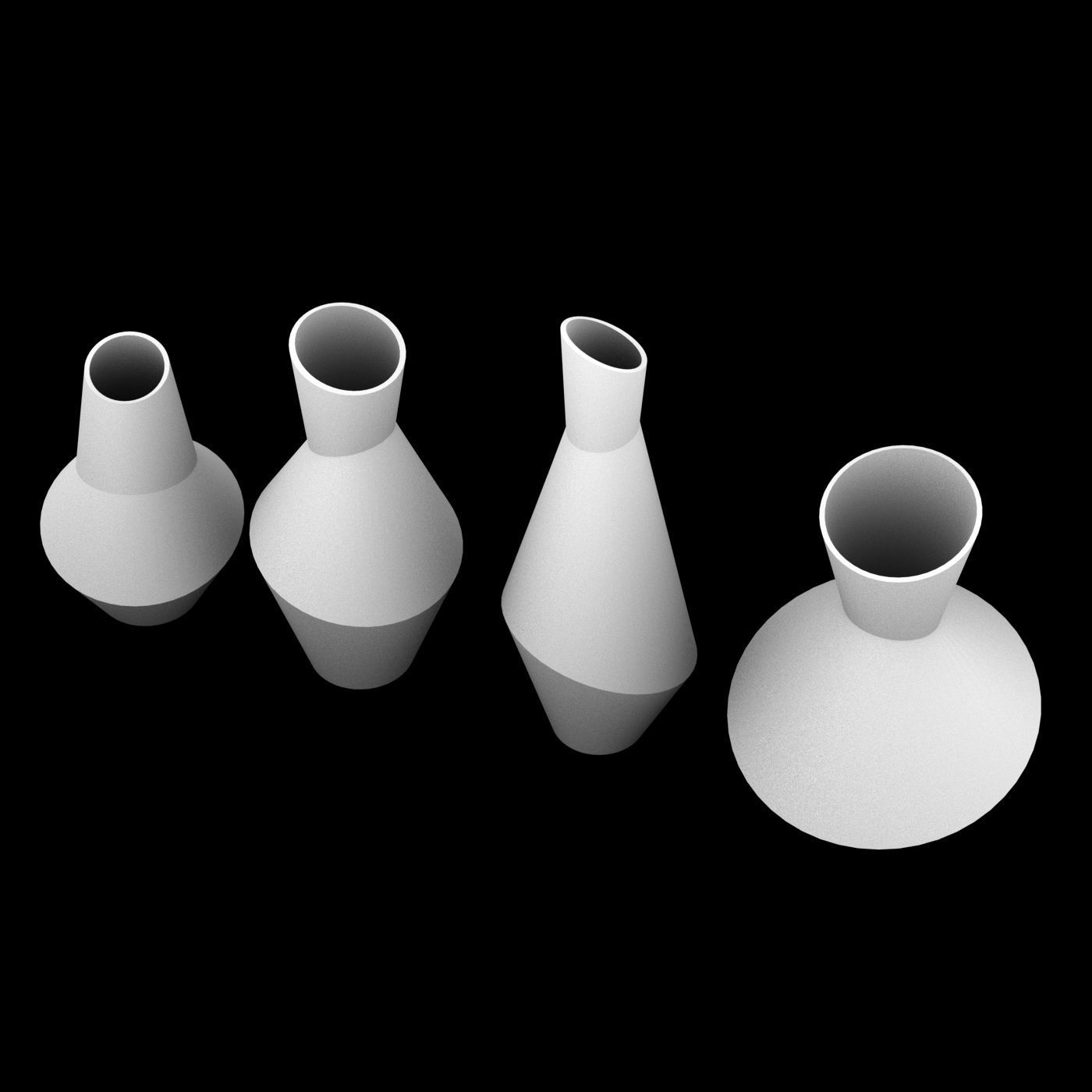 Rayne Abstract Ceramic Vases 3D print model 3D model_5