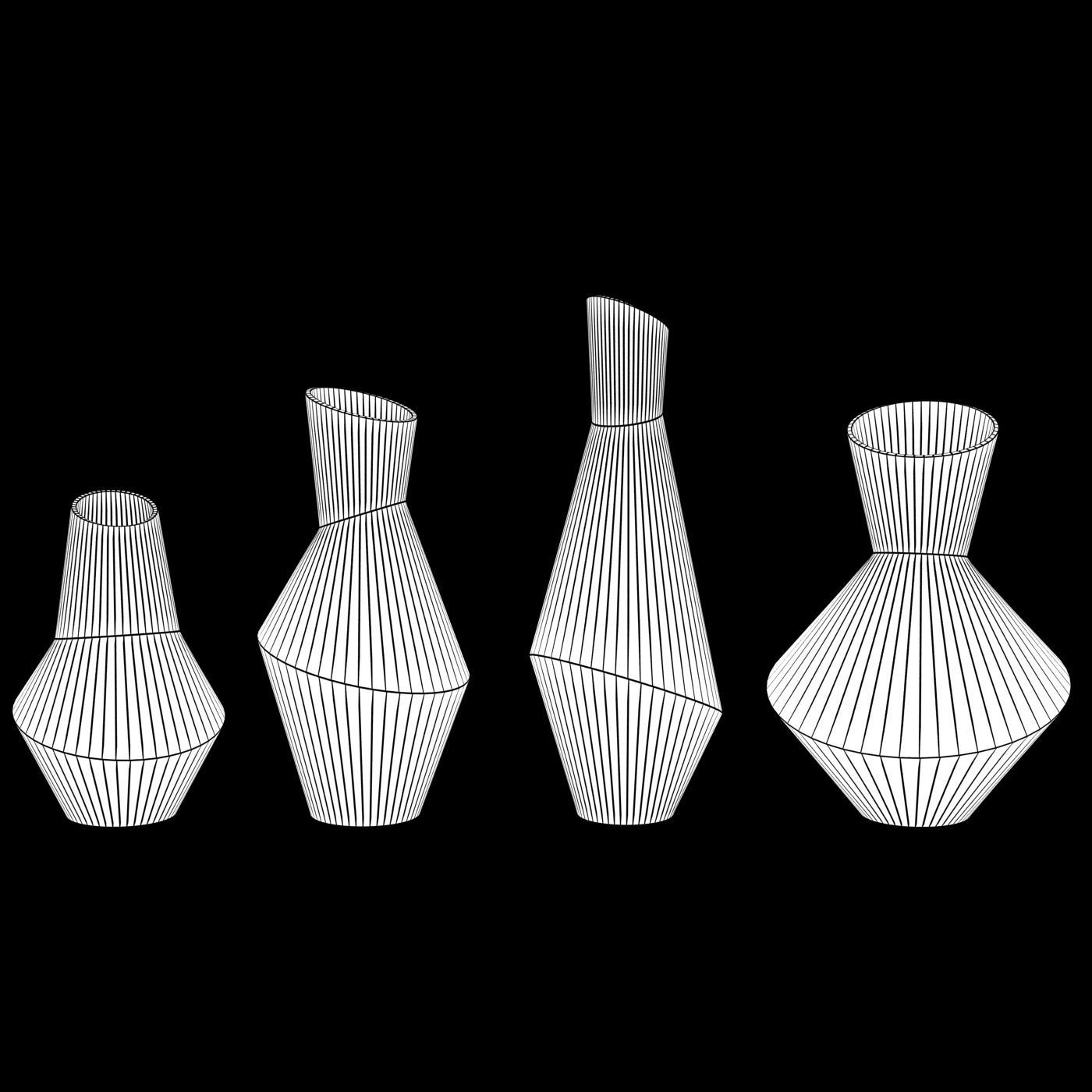 Rayne Abstract Ceramic Vases 3D print model 3D model_3