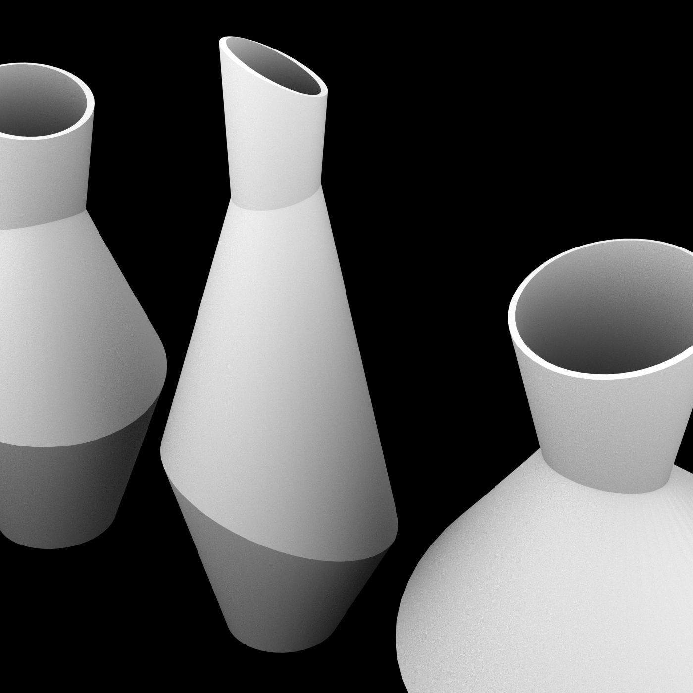 Rayne Abstract Ceramic Vases 3D print model 3D model_9