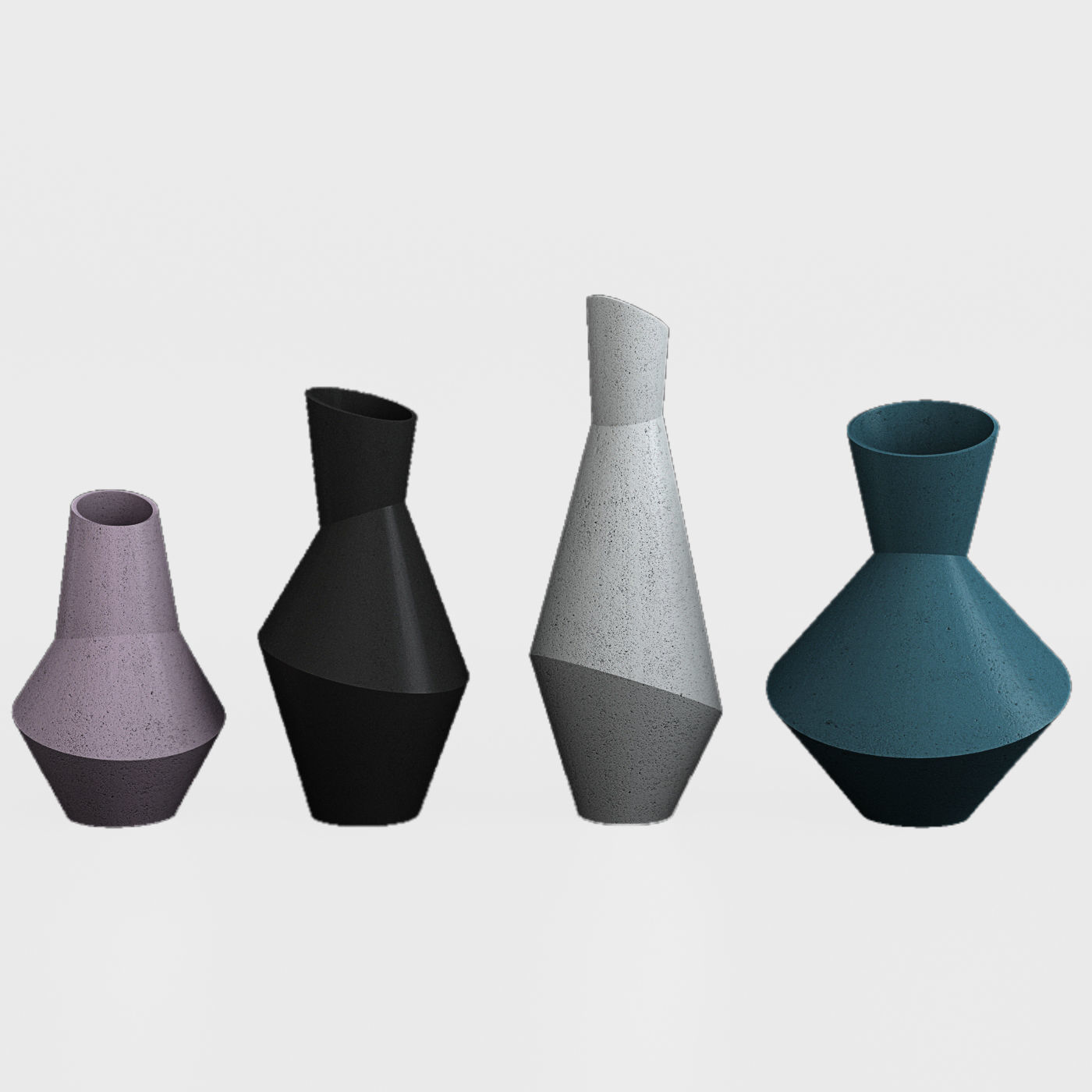 Rayne Abstract Ceramic Vases 3D print model 3D model_1