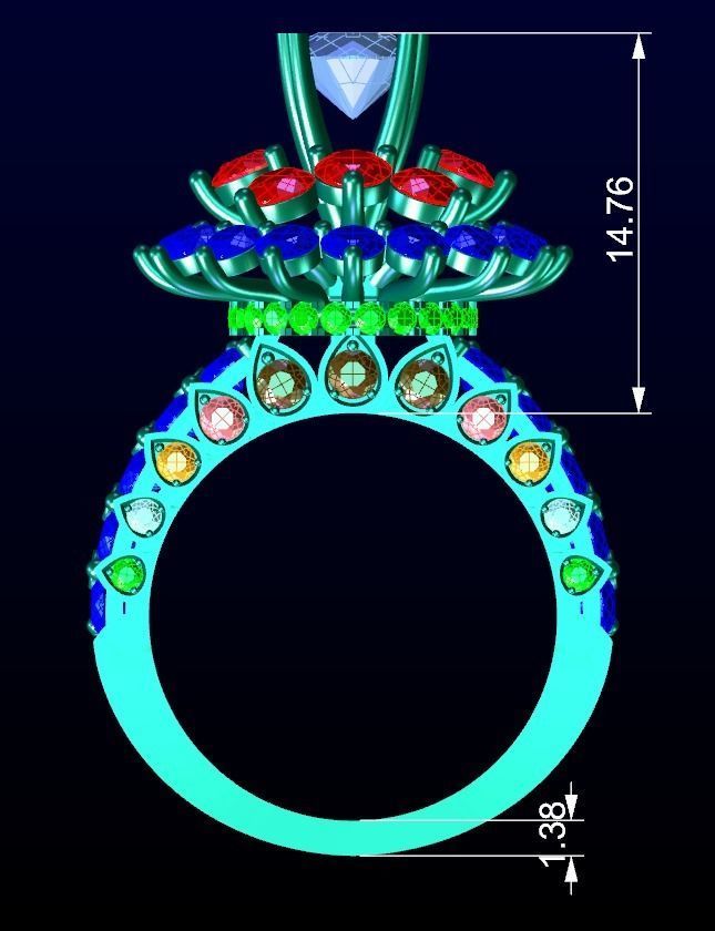 Engagement Ring 21 3D print model_4