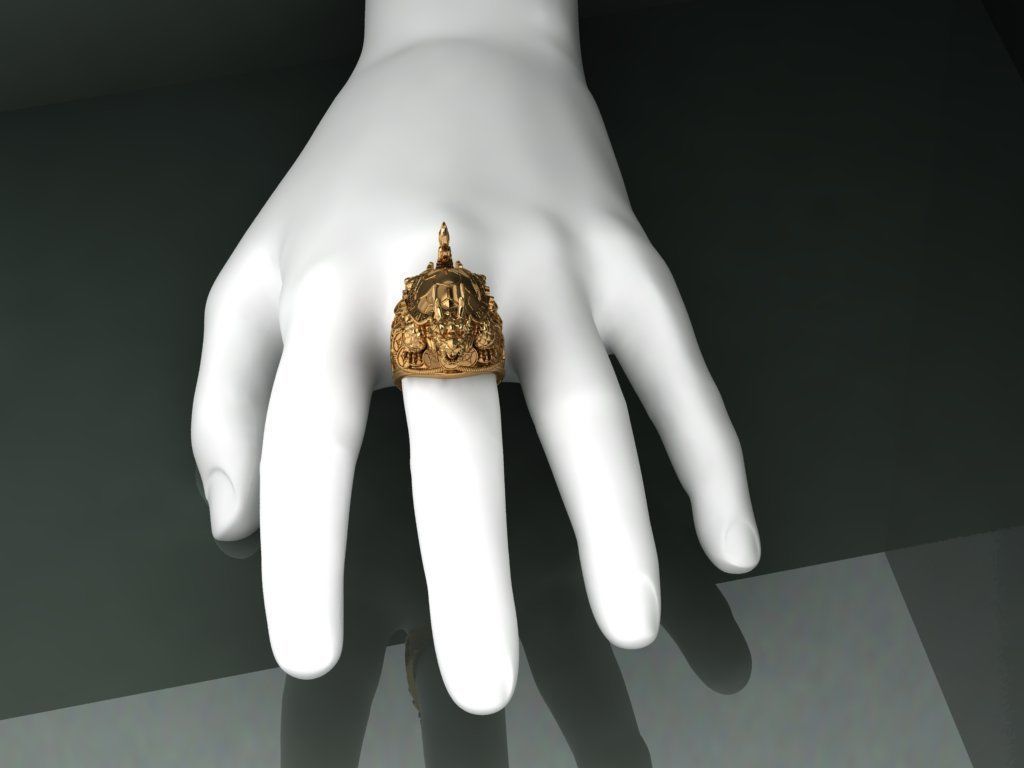 Dragon Turtle Ring 3D print model_8