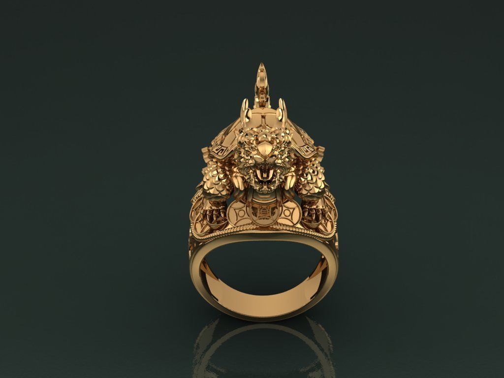Dragon Turtle Ring 3D print model_2