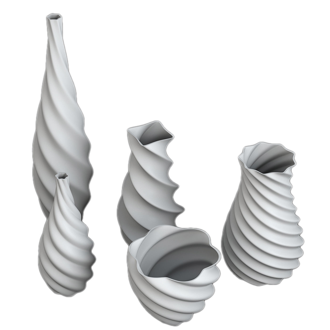 Twirl Vase 3D print model 3D model_4