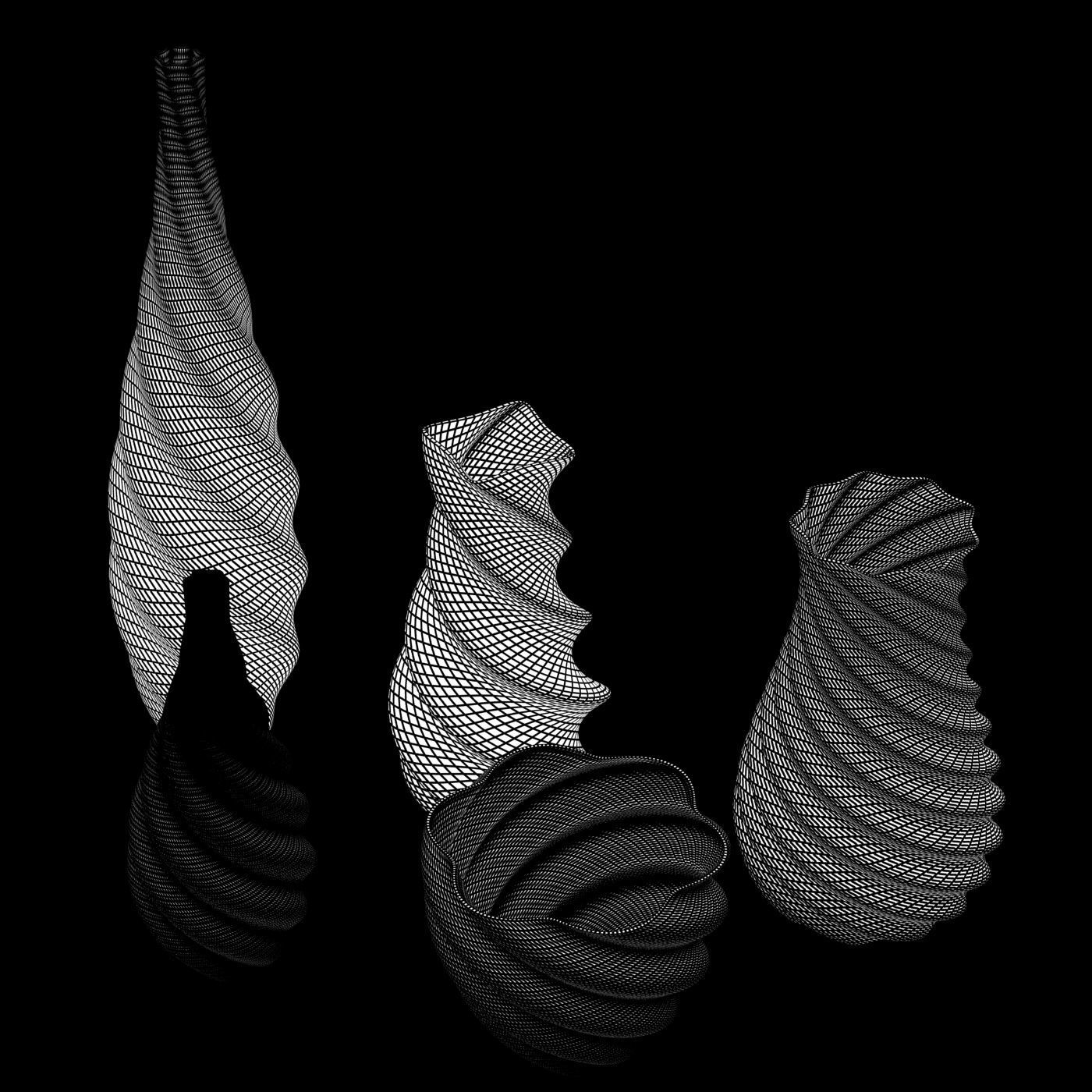 Twirl Vase 3D print model 3D model_6