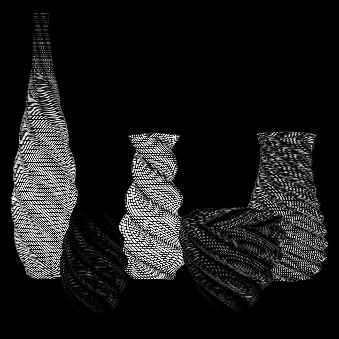 Twirl Vase 3D print model 3D model_2