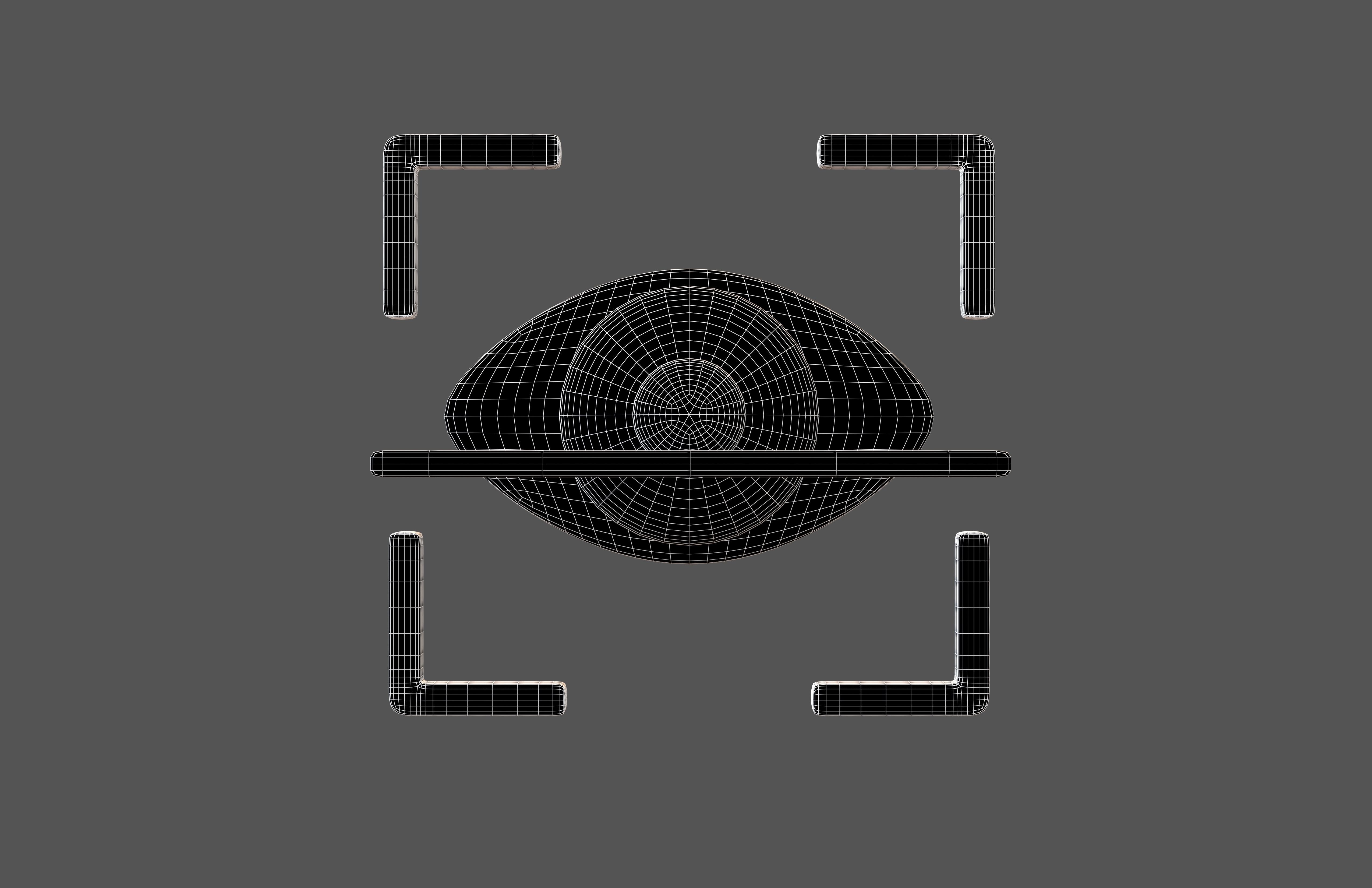 Eyes Recognition Scan Icon V1 003 Low-poly 3D model_5