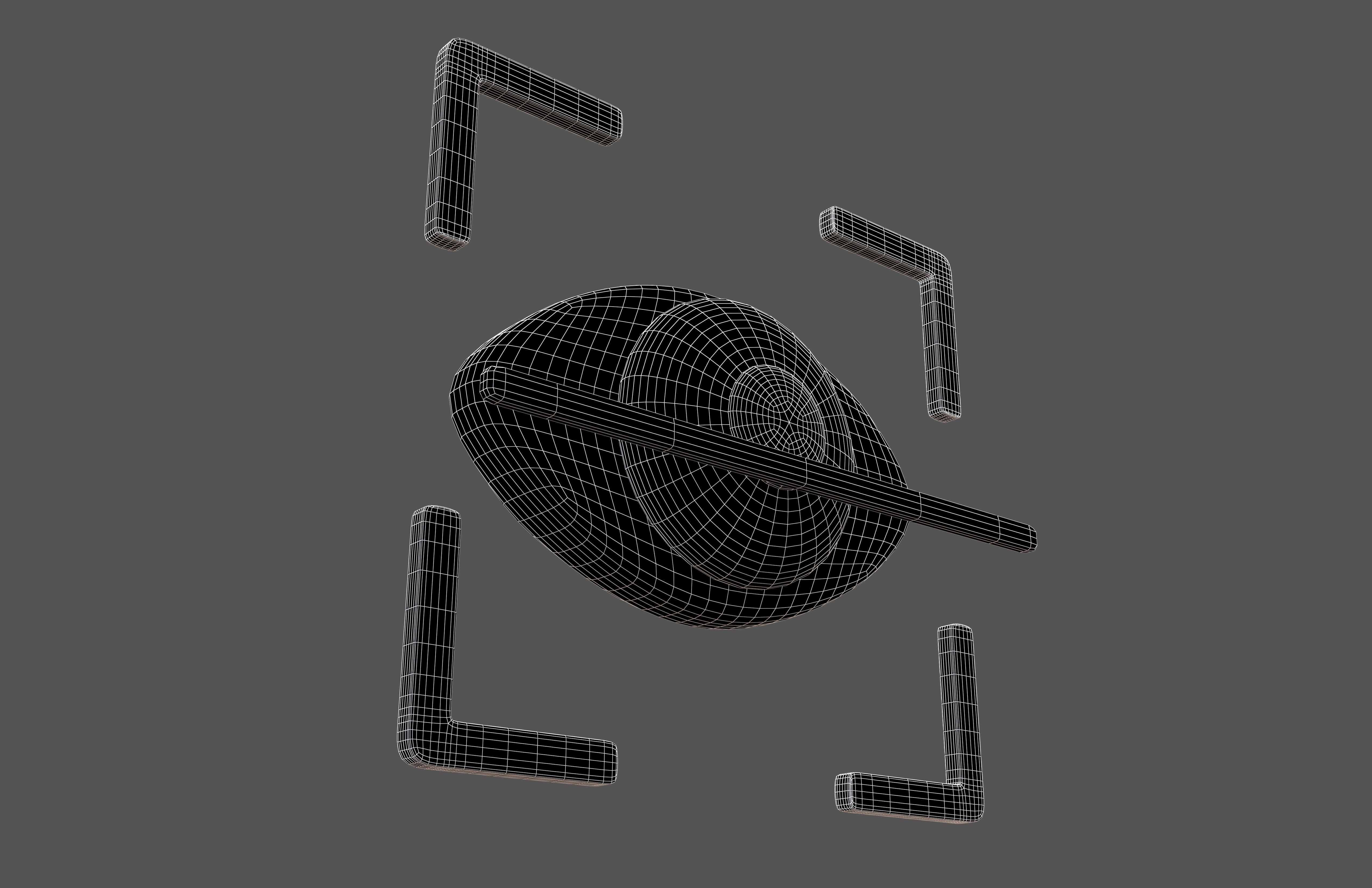 Eyes Recognition Scan Icon V1 003 Low-poly 3D model_7