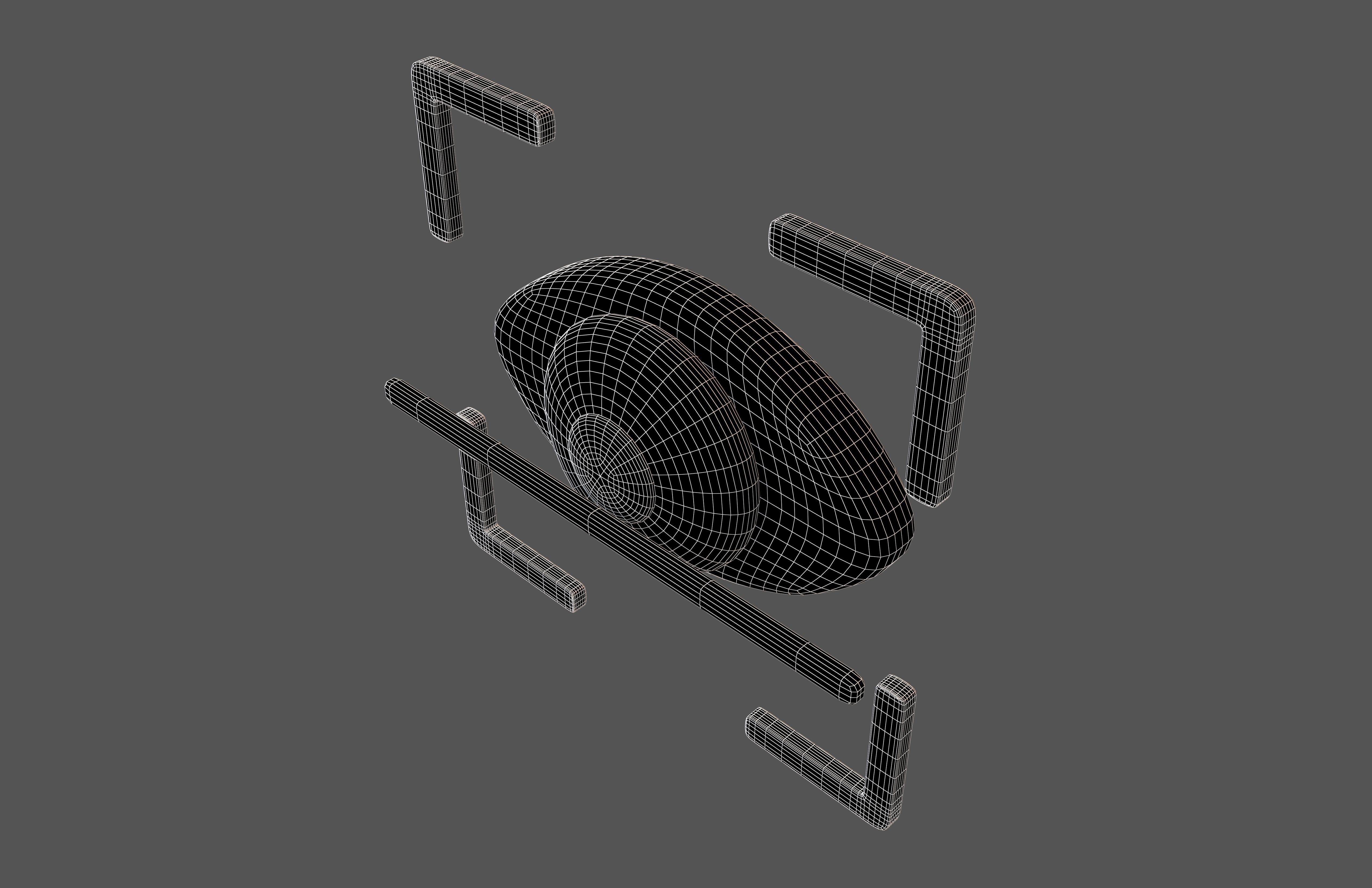 Eyes Recognition Scan Icon V1 003 Low-poly 3D model_6
