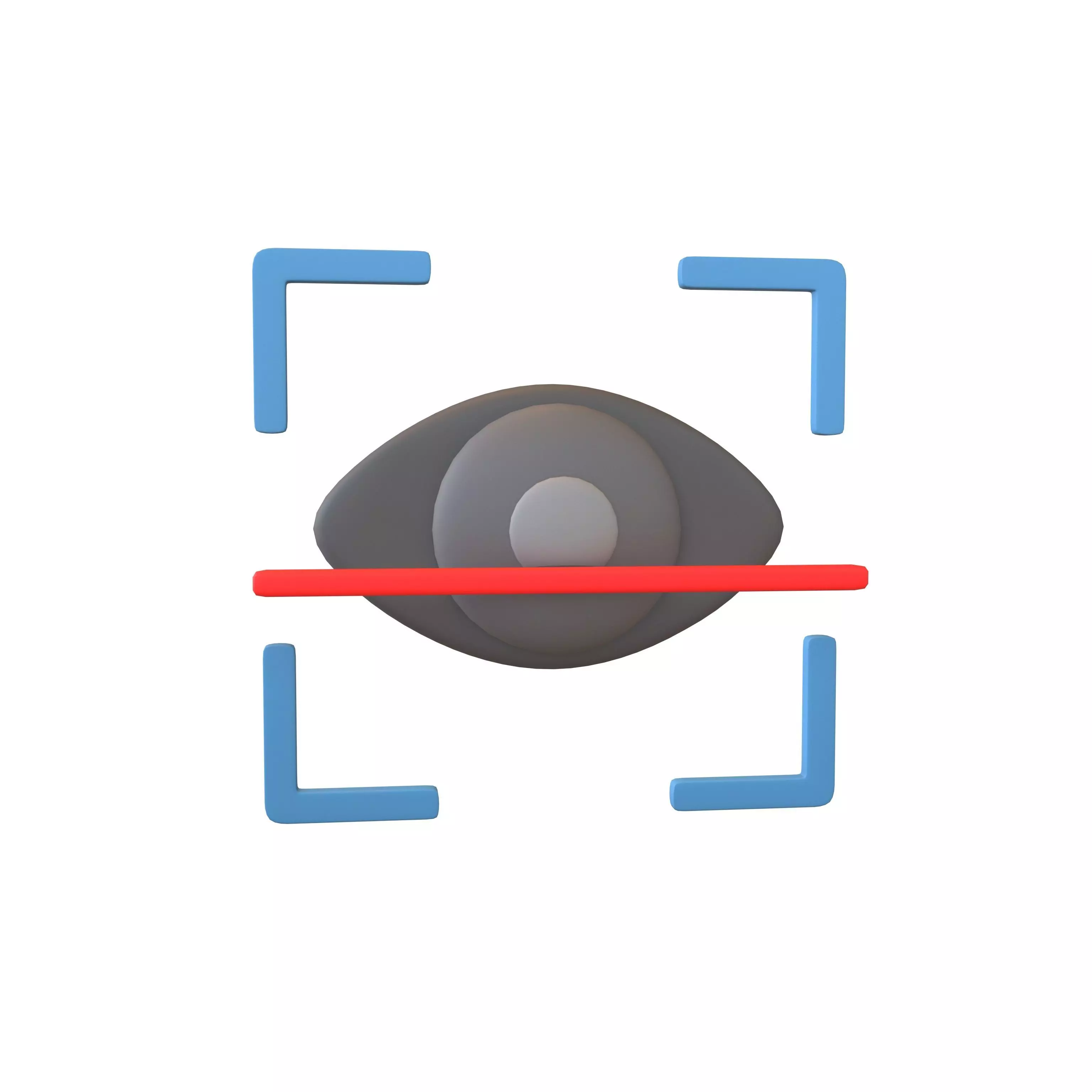 Eyes Recognition Scan Icon V1 003 Low-poly 3D model_0