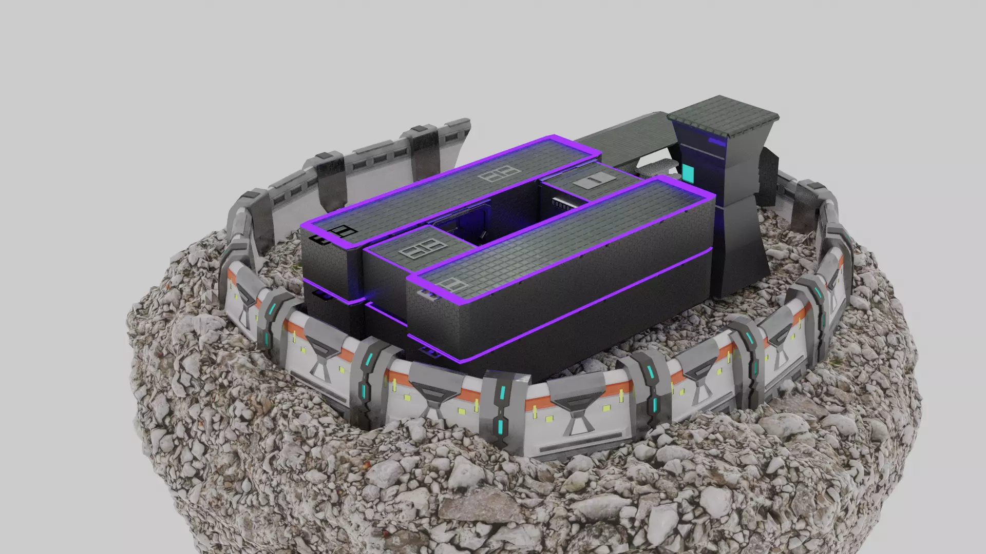 Scifi Arquitecture 3D model_0