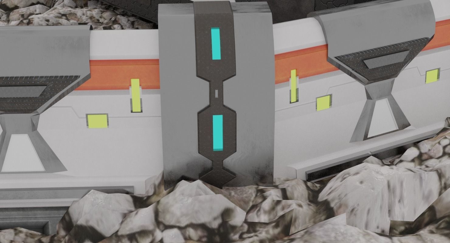 Scifi Arquitecture 3D model_1