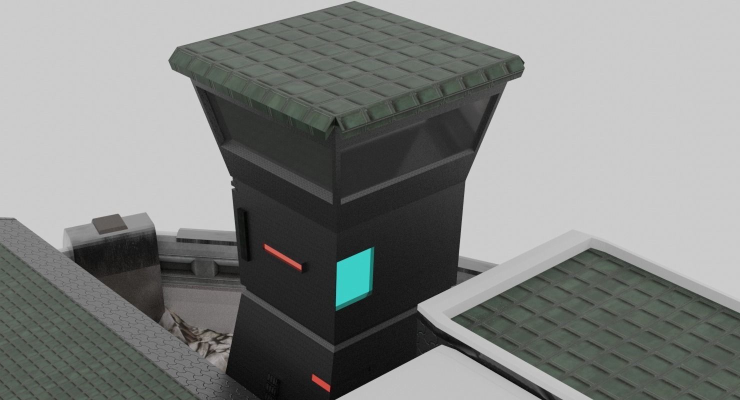 Scifi Arquitecture 3D model_2