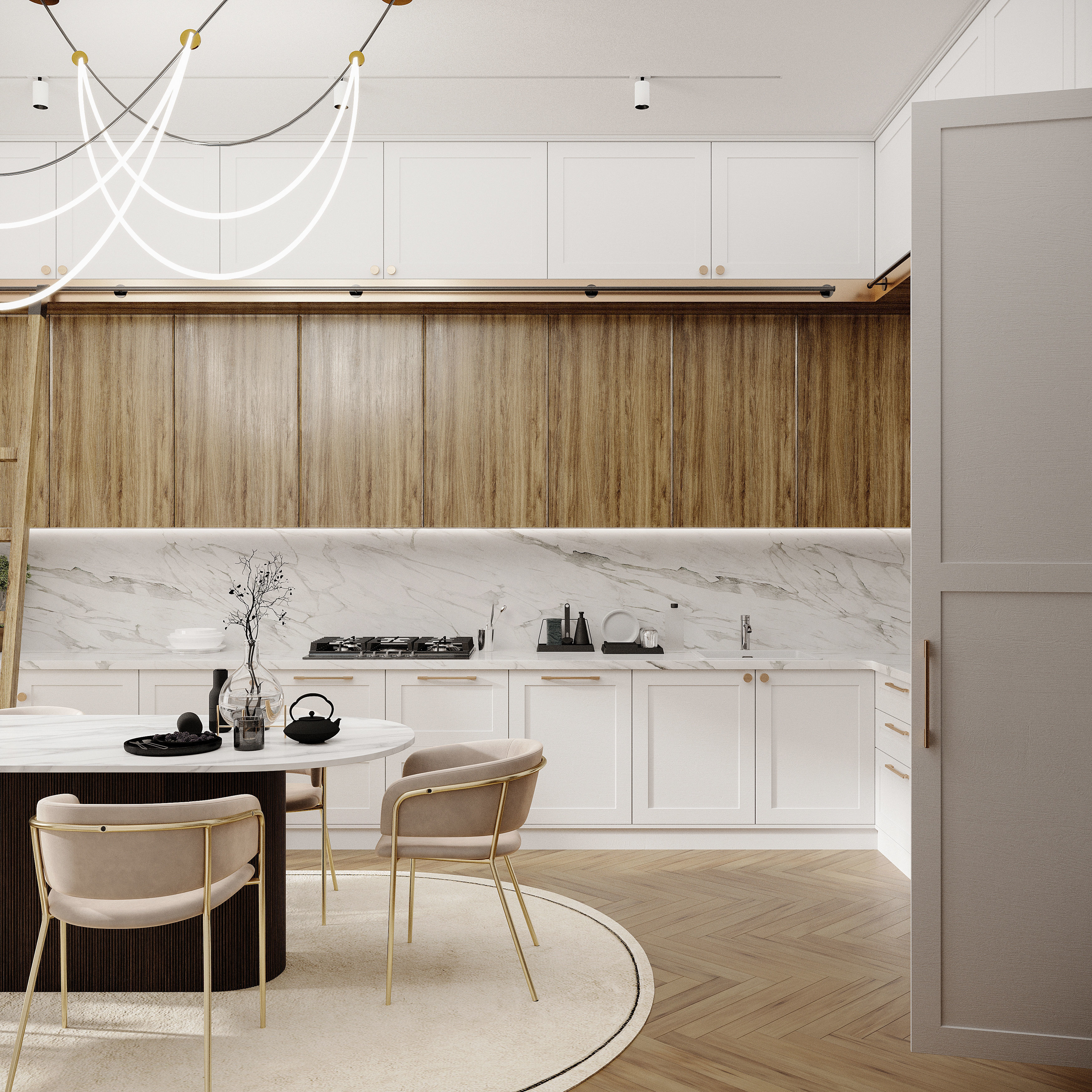 Kitchen set 3D model_1