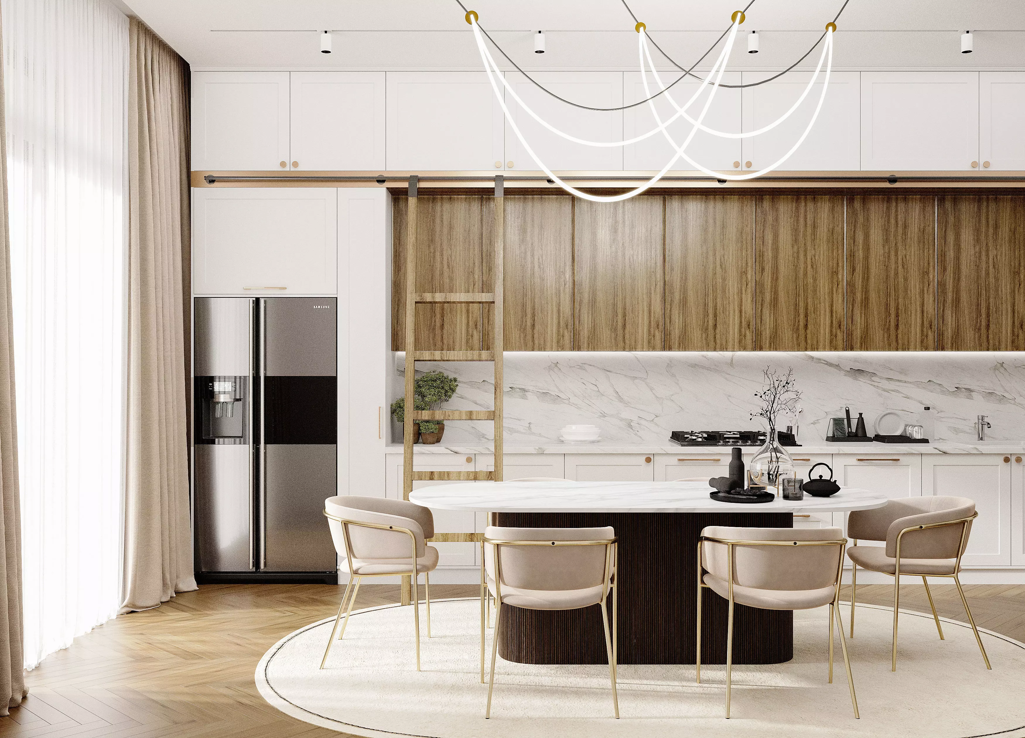 Kitchen set 3D model_0