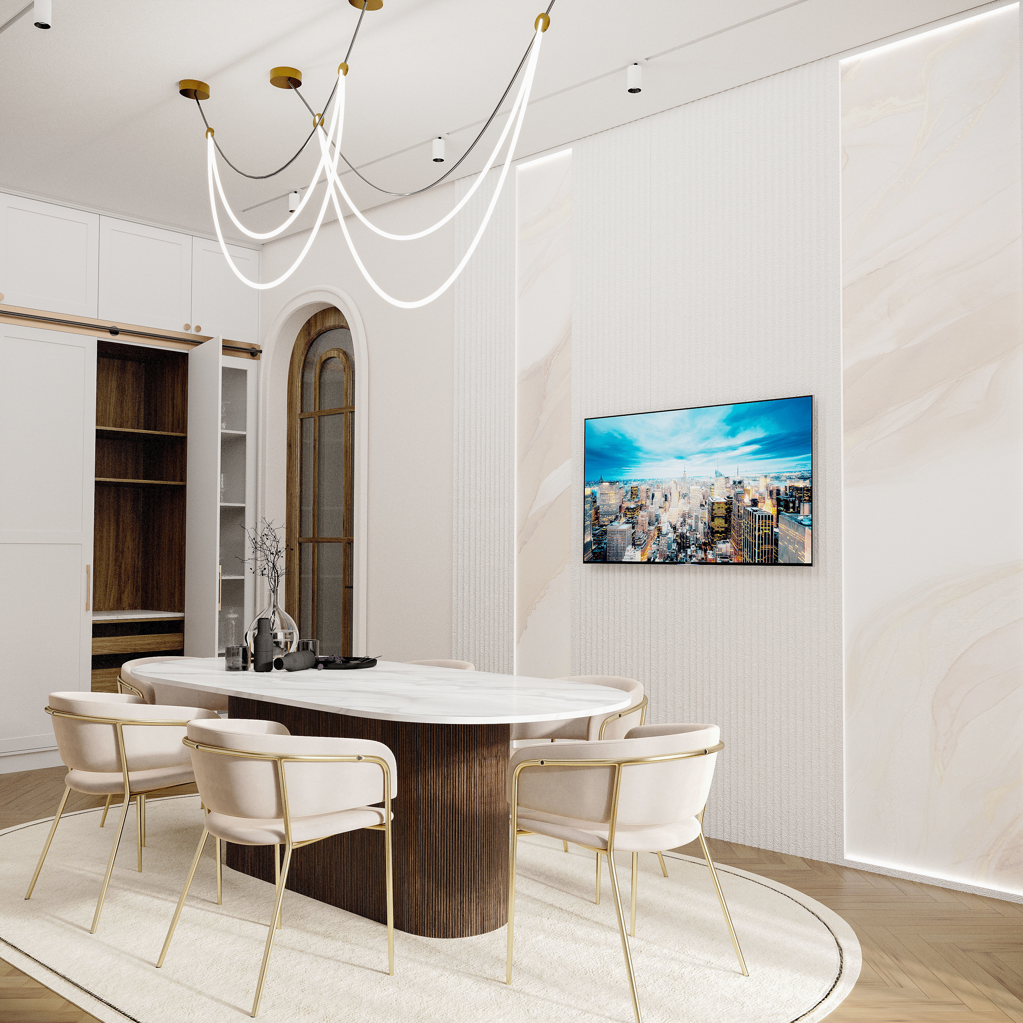 Kitchen set 3D model_2