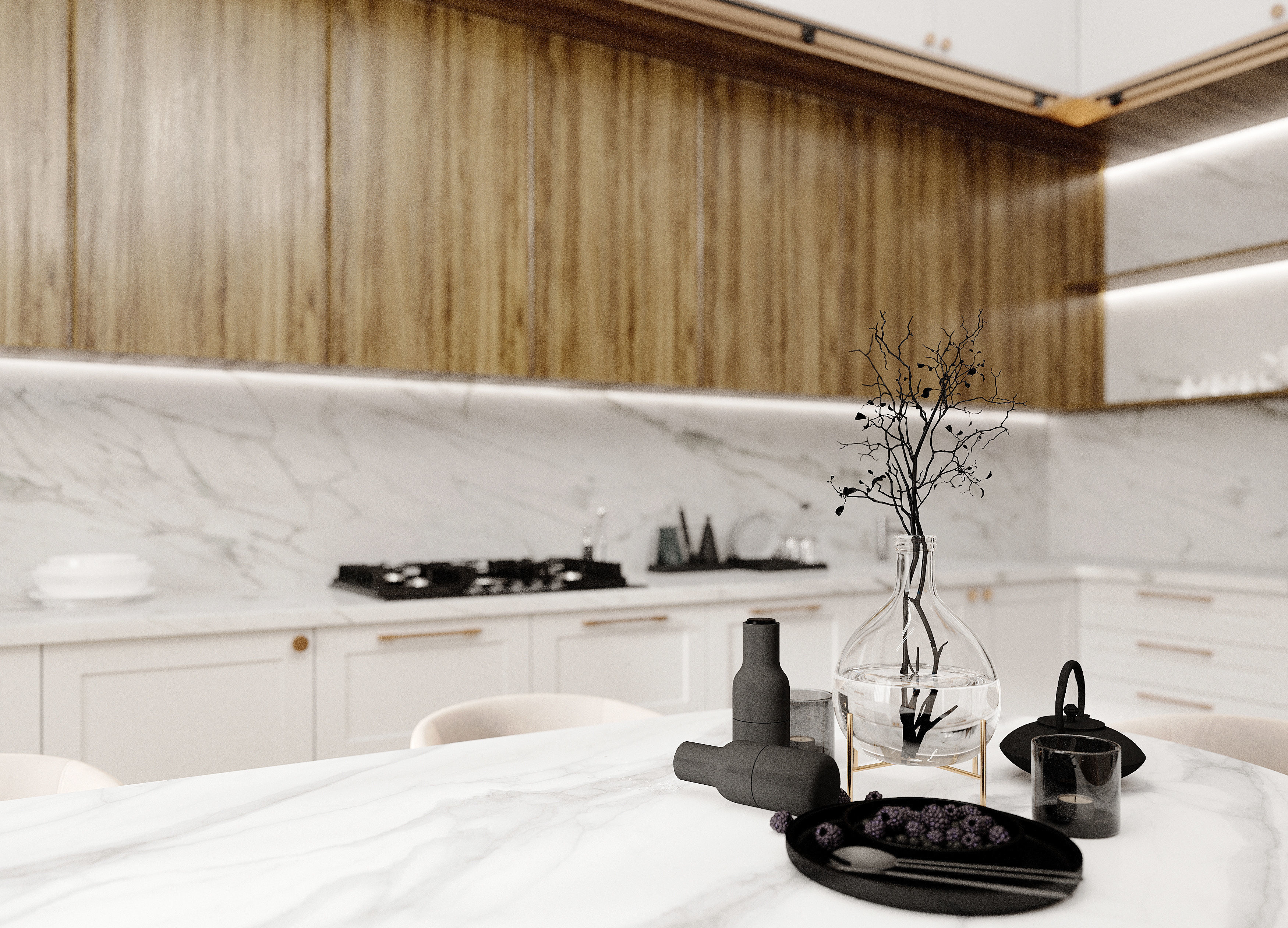 Kitchen set 3D model_4