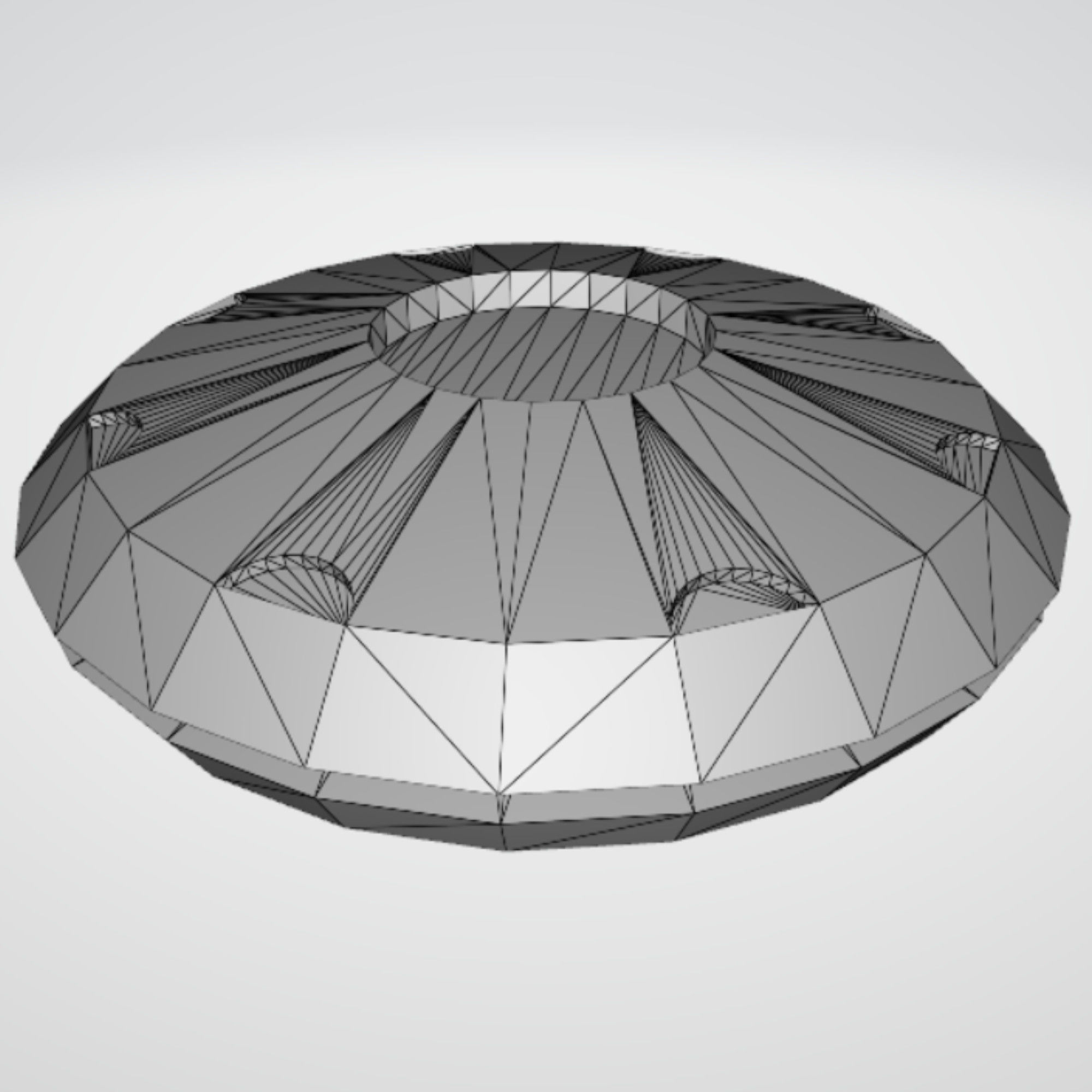 Flying Saucer UFO Ovni Spaceship Low-poly 3D model_7