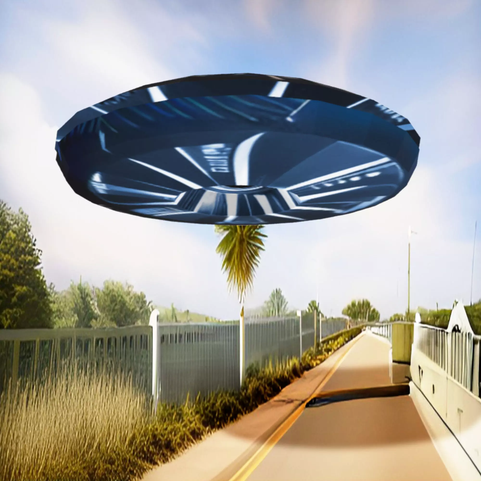 Flying Saucer UFO Ovni Spaceship Low-poly 3D model_0